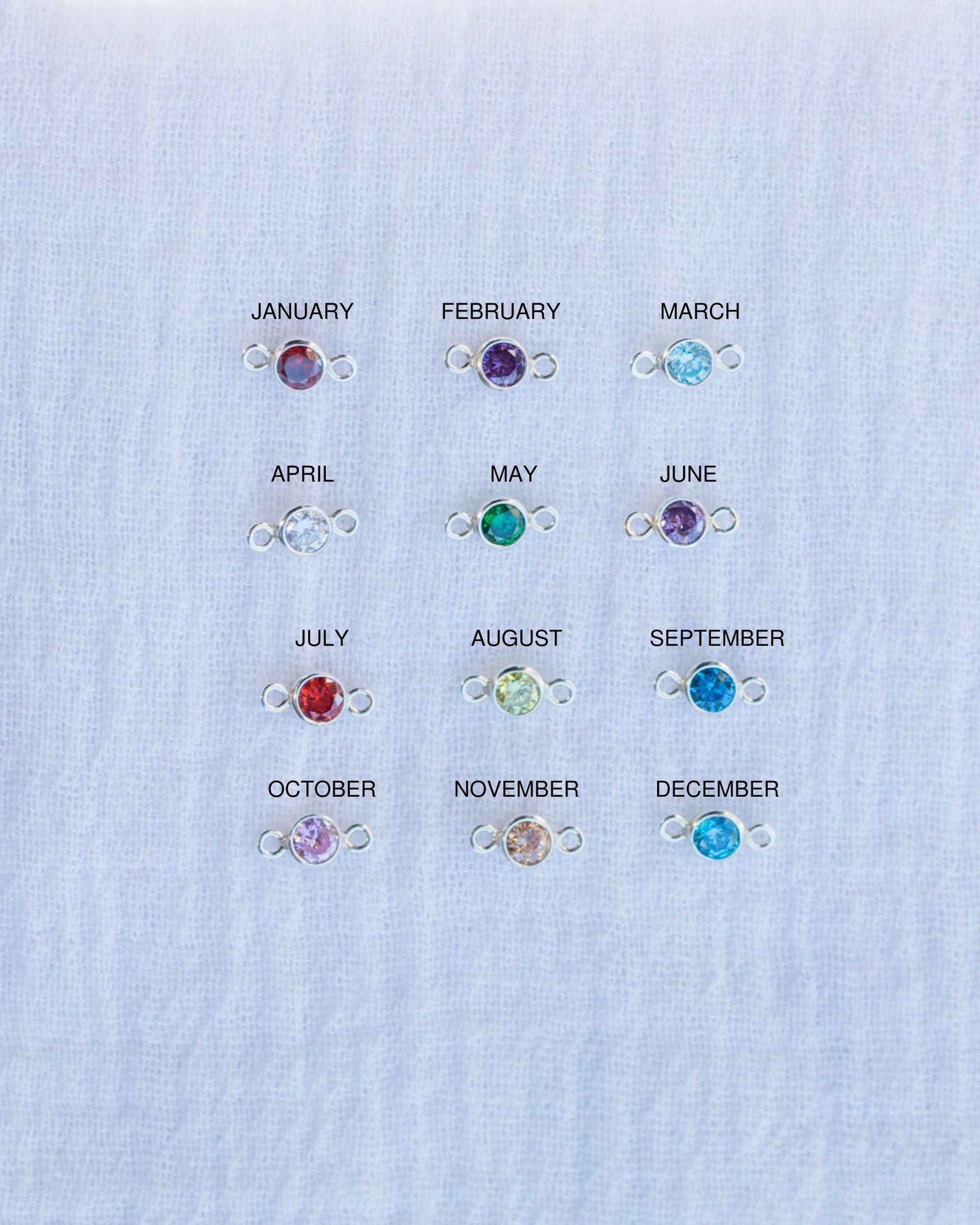 3mm Birthstone Connector, CN115