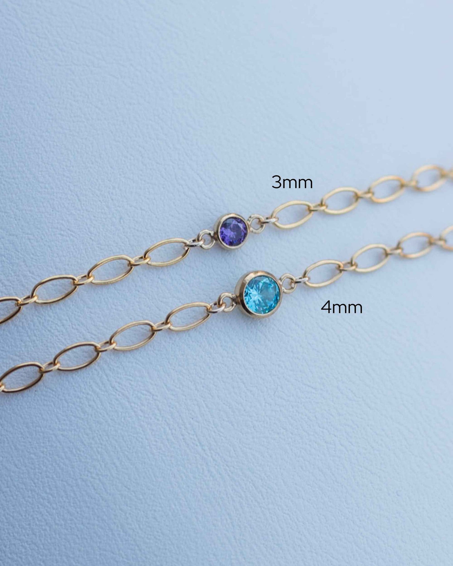 3mm Birthstone Connector, CN115