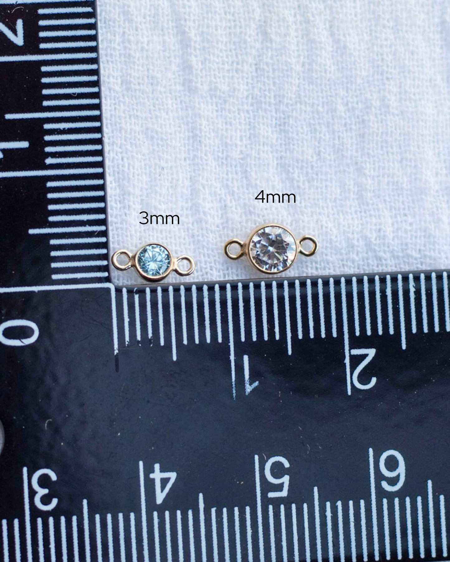 3mm Birthstone Connector, CN115