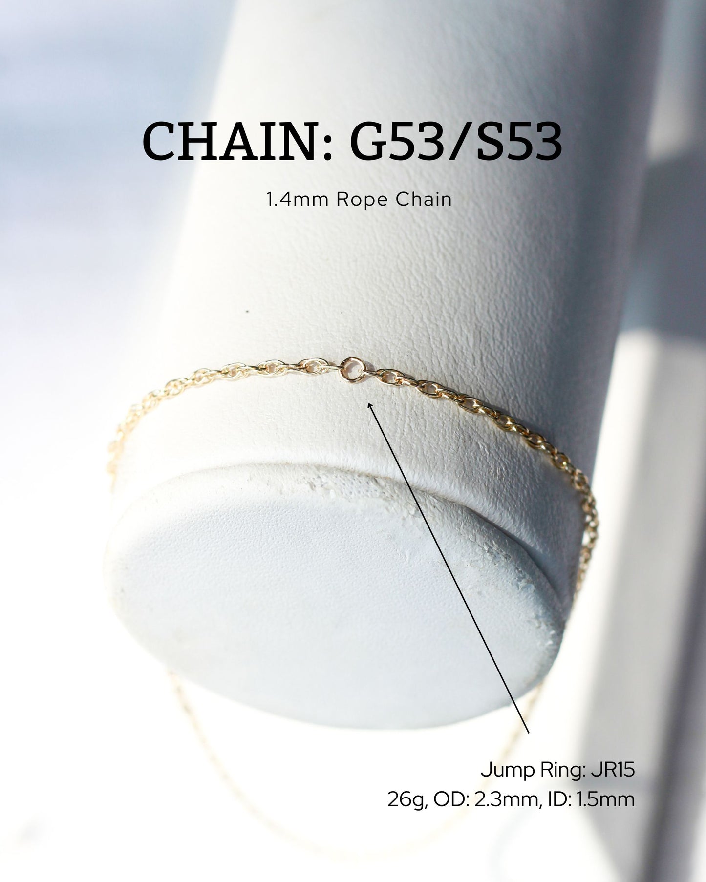 1.4mm Rope Chain, G53, S53