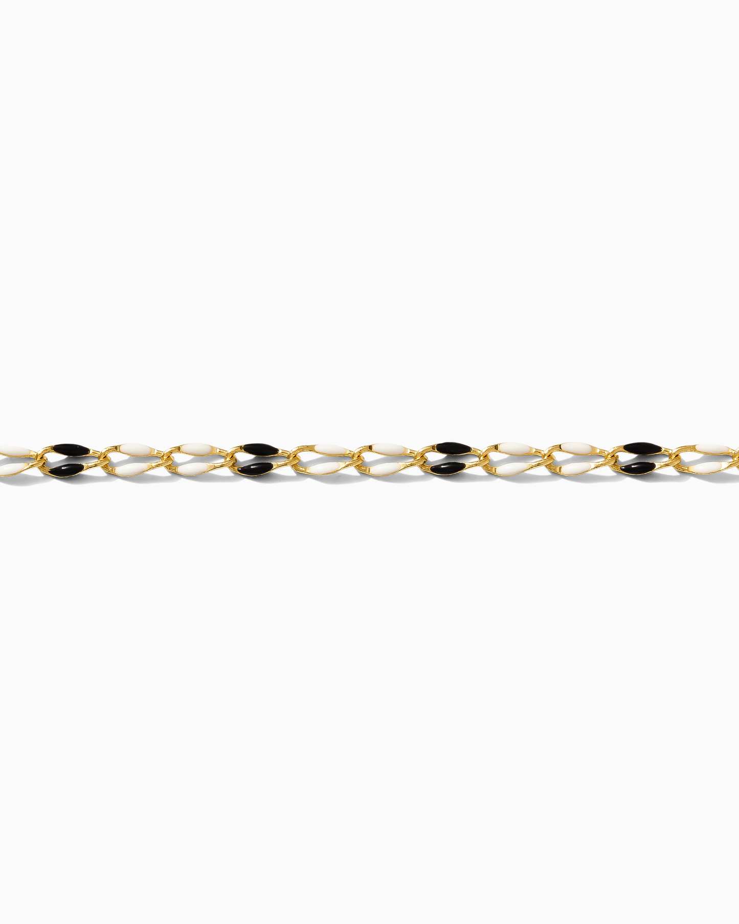 Black and White Enamel Chain, GP111