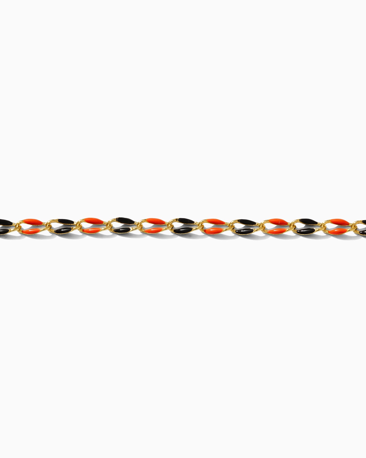 Black and Orange Enamel Chain, GP129