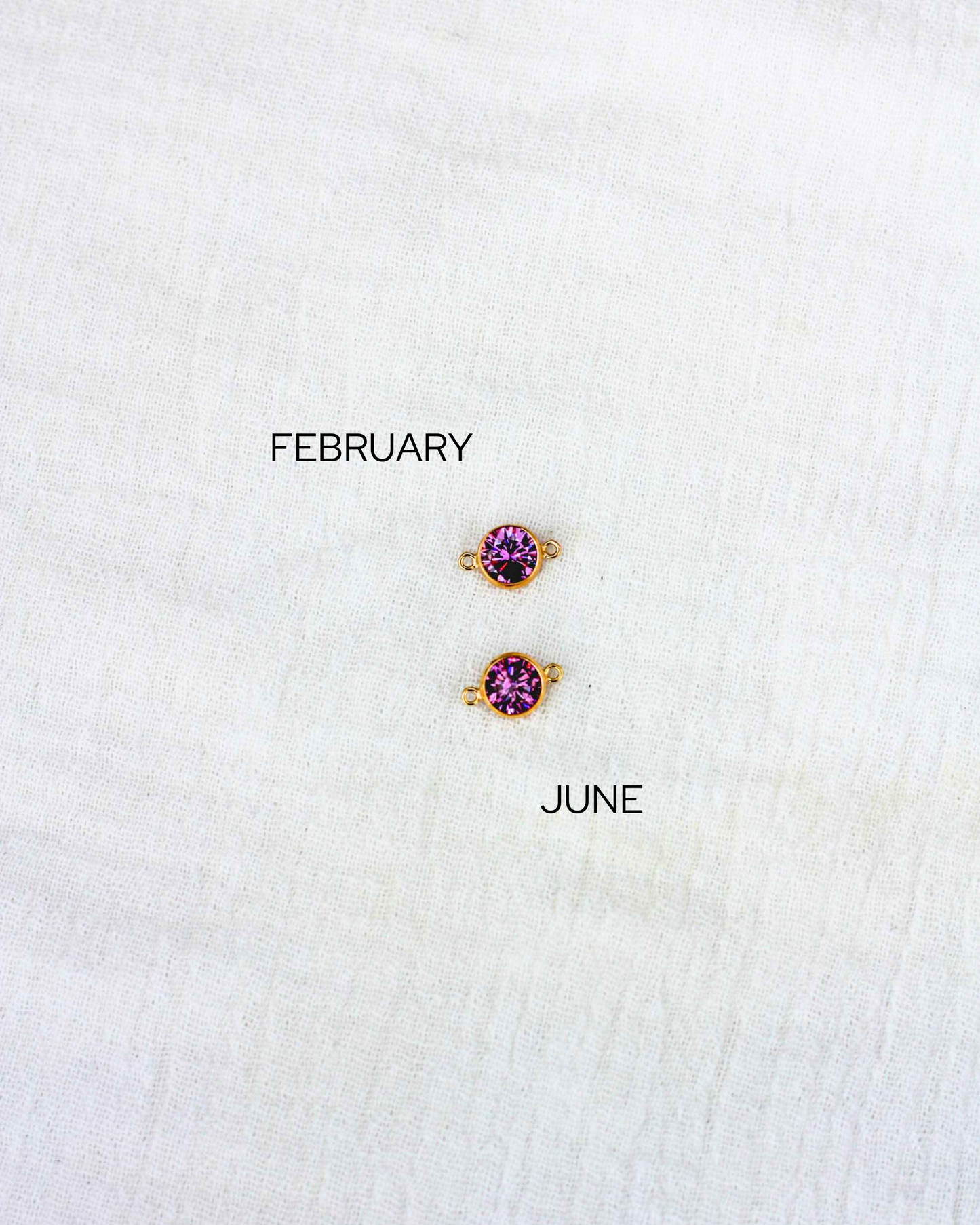 6mm Birthstone Connector, CN195
