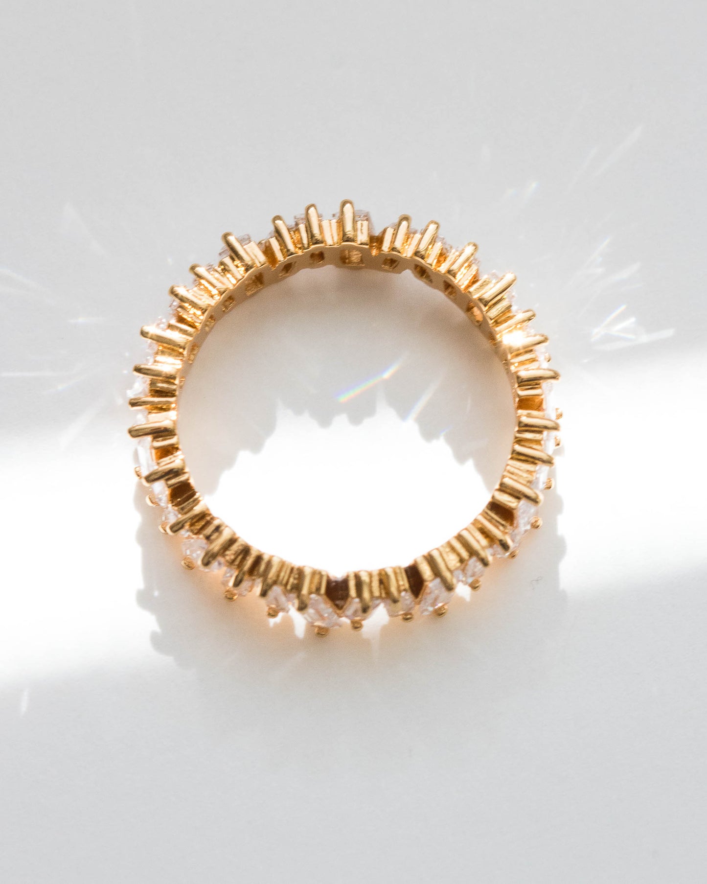 Cubic Zirconia Mixed Baguette Ring, R9
