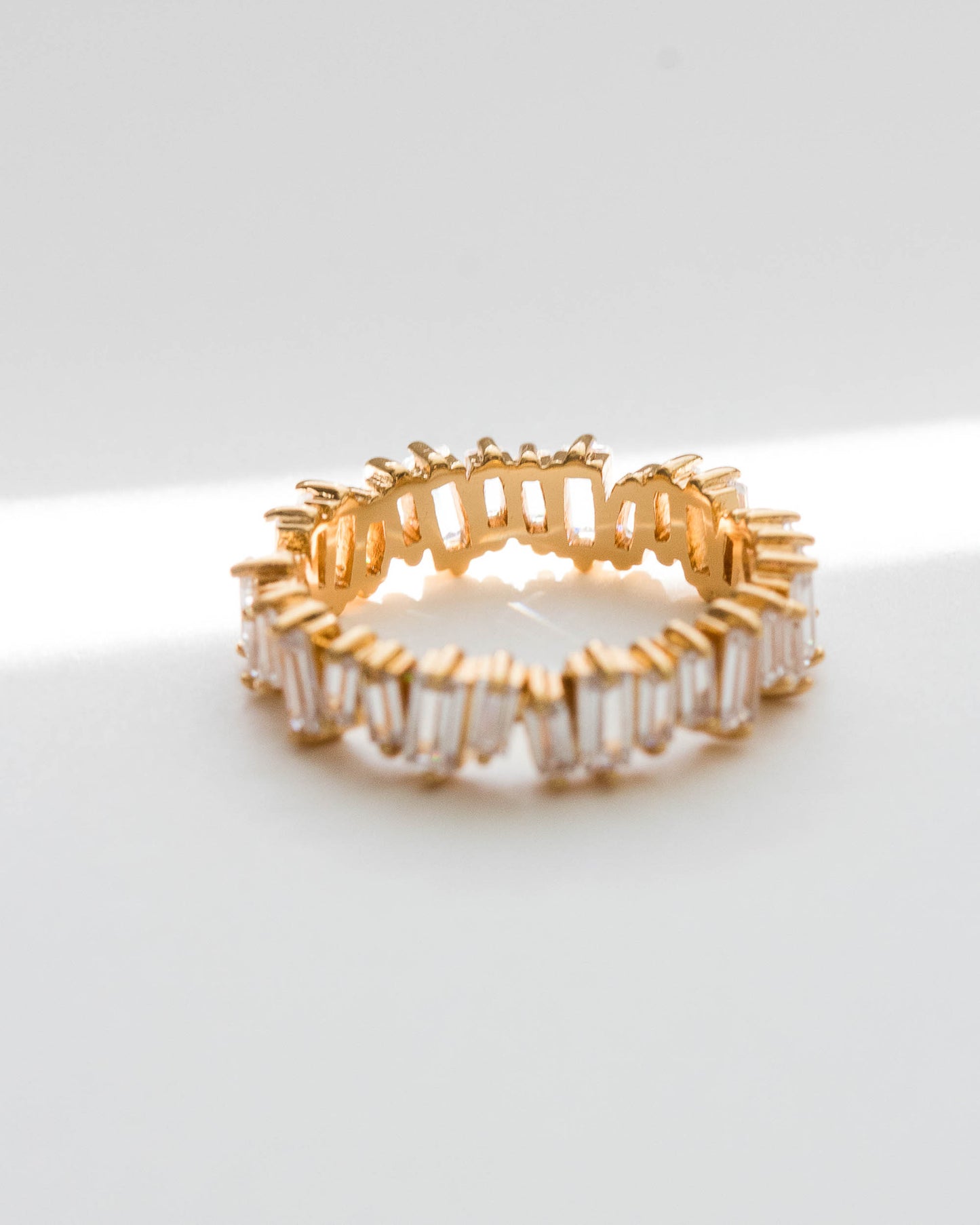 Cubic Zirconia Mixed Baguette Ring, R9