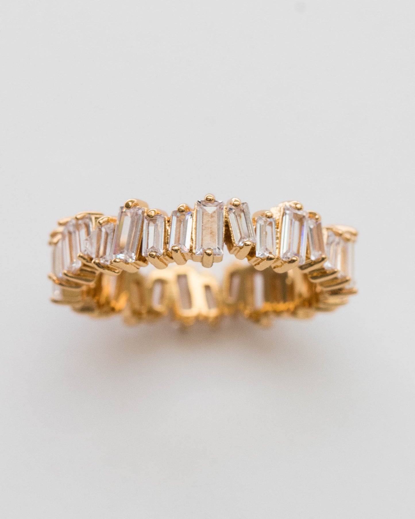 Cubic Zirconia Mixed Baguette Ring, R9