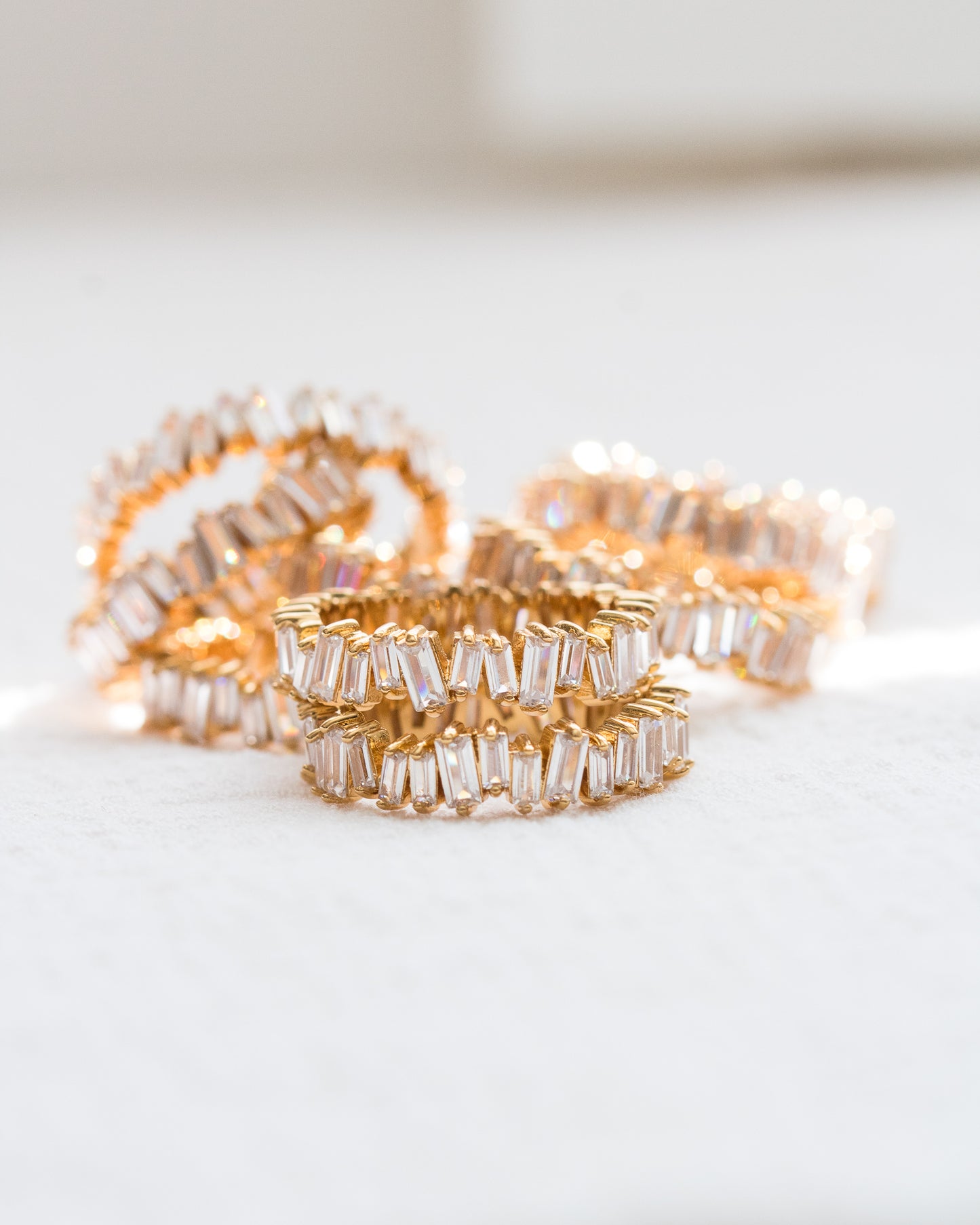 Cubic Zirconia Mixed Baguette Ring, R9