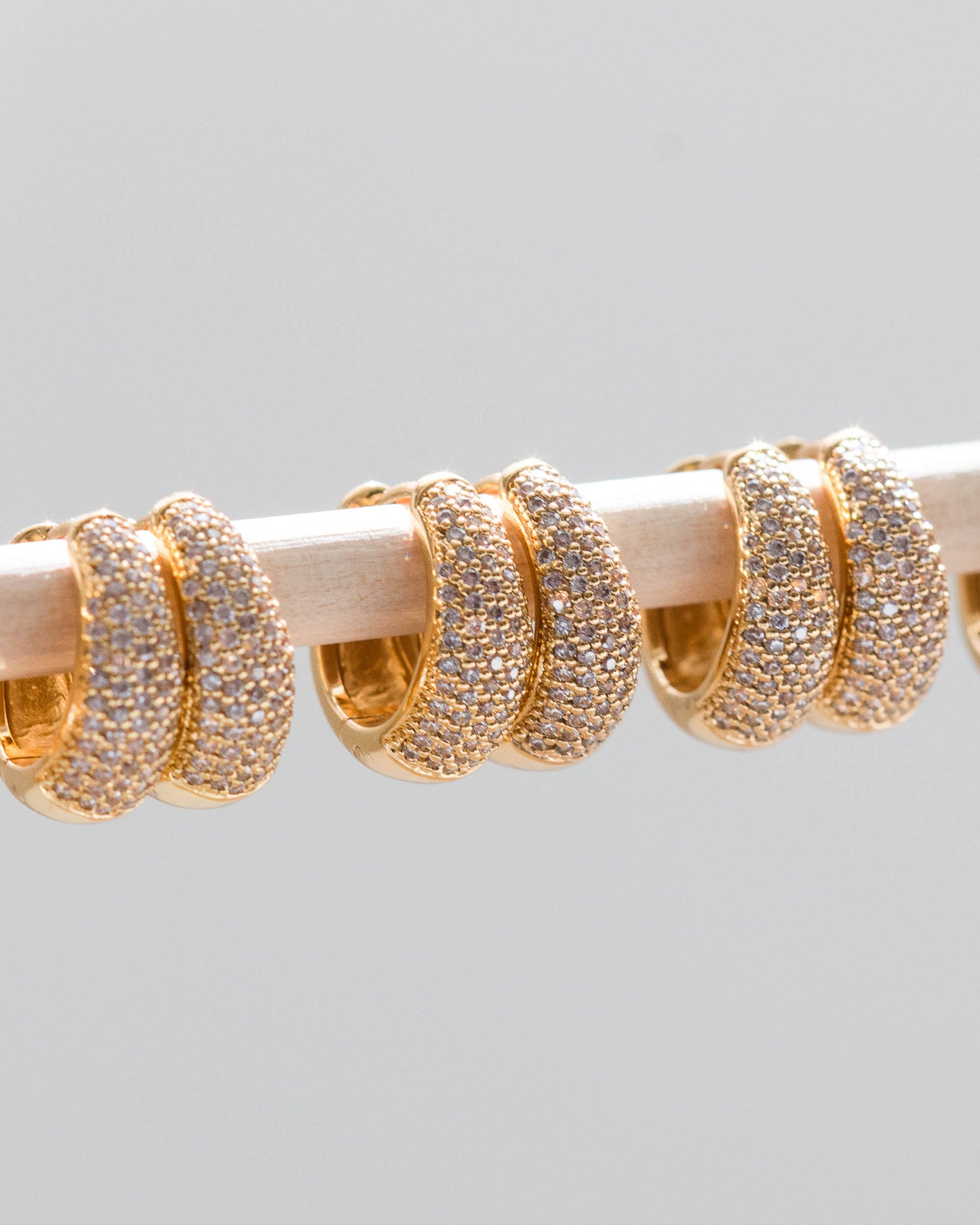 15mm Tapered Chunky Huggie Hoop Earrings, E2