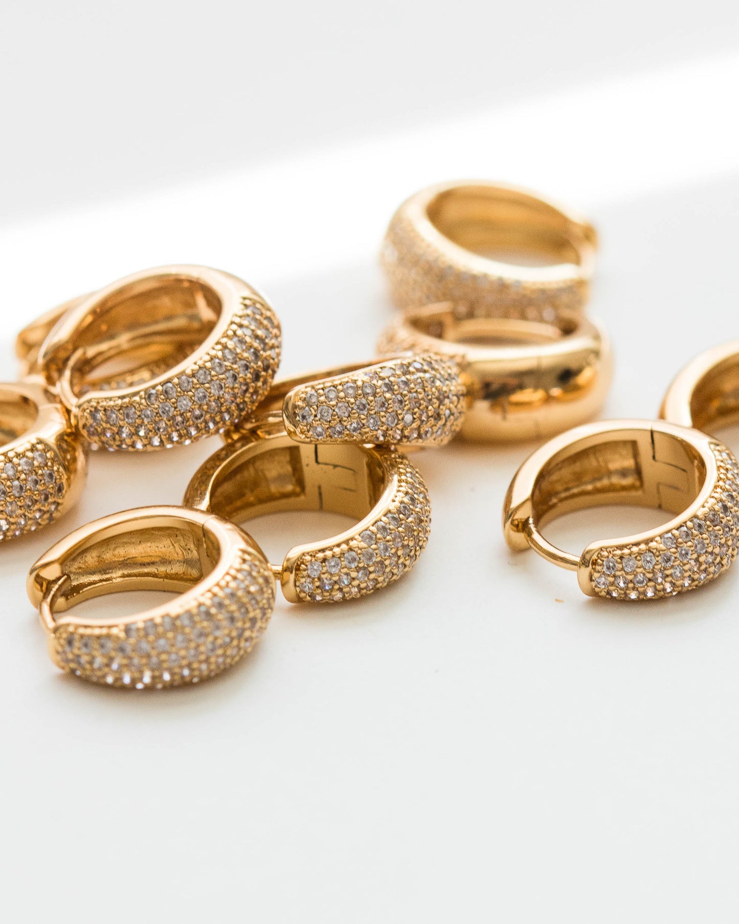 15mm Tapered Chunky Huggie Hoop Earrings, E2