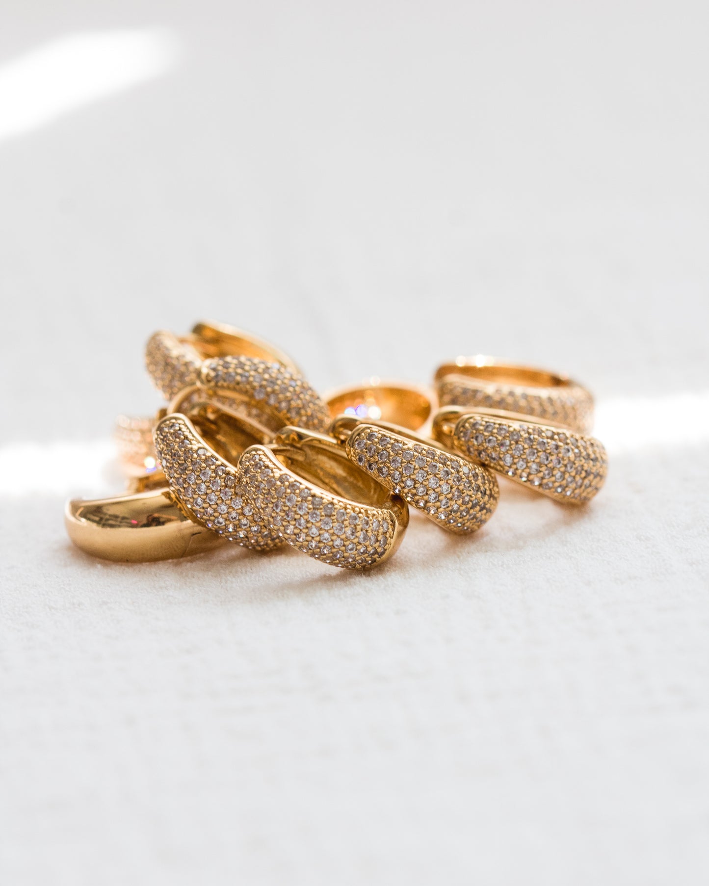 15mm Tapered Chunky Huggie Hoop Earrings, E2