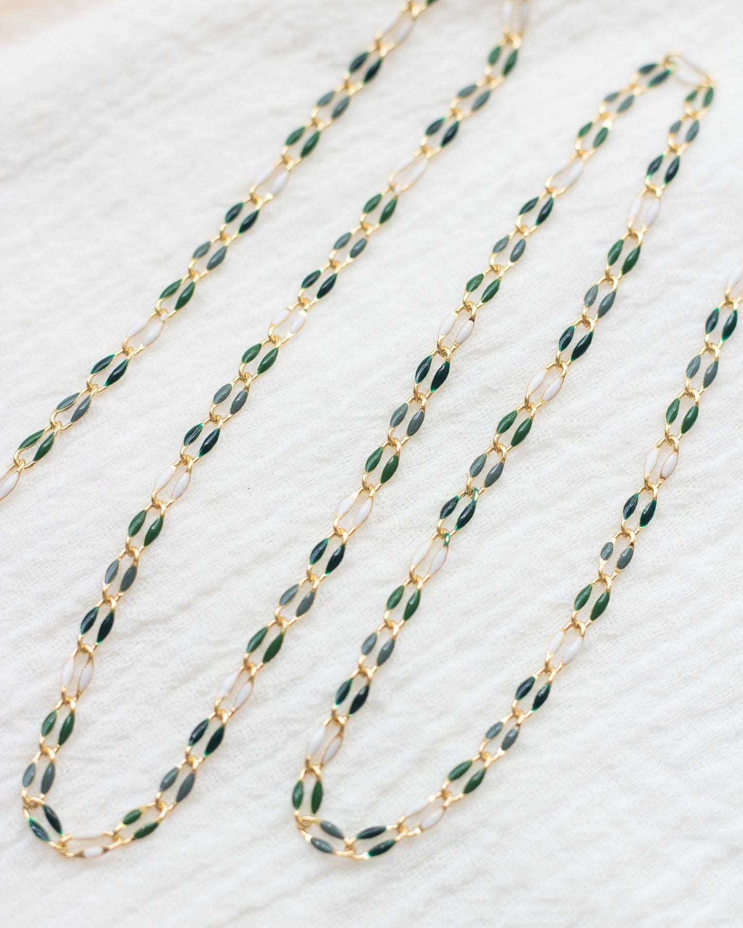Green Multi Color Enamel Chain, GP103
