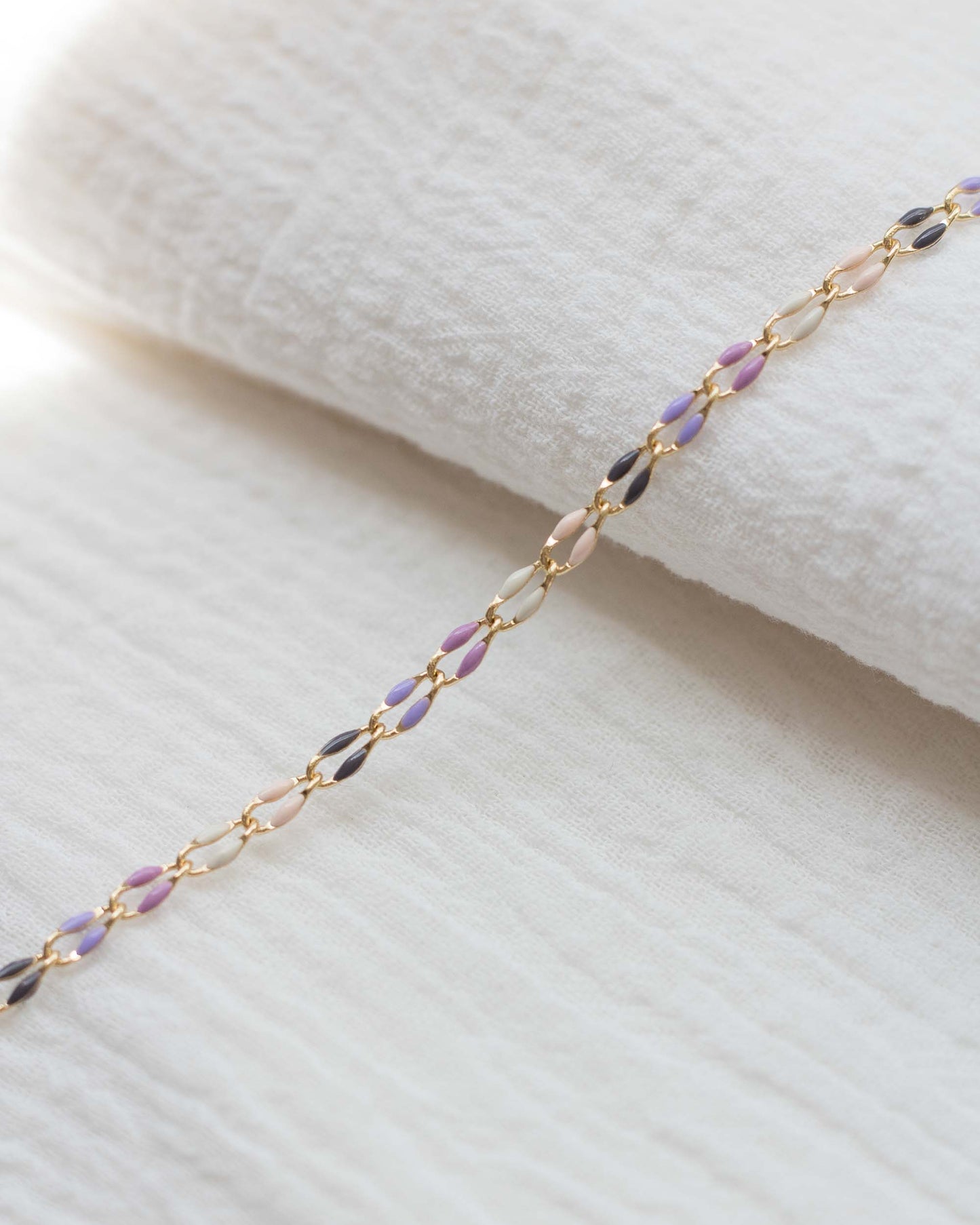 Lavender Multi Color Enamel Chain, GP102