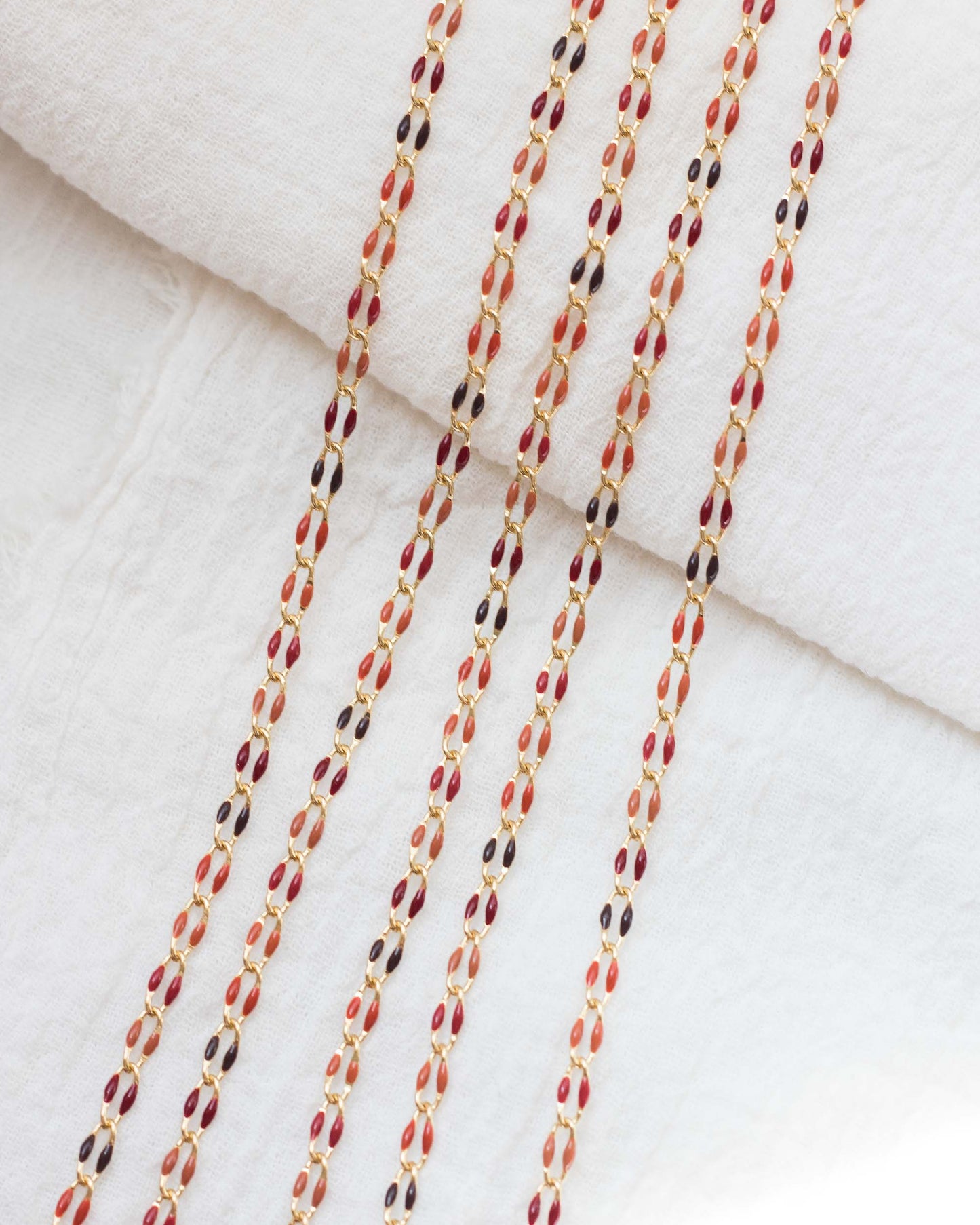 Autumn Multi Color Enamel Chain, GP114