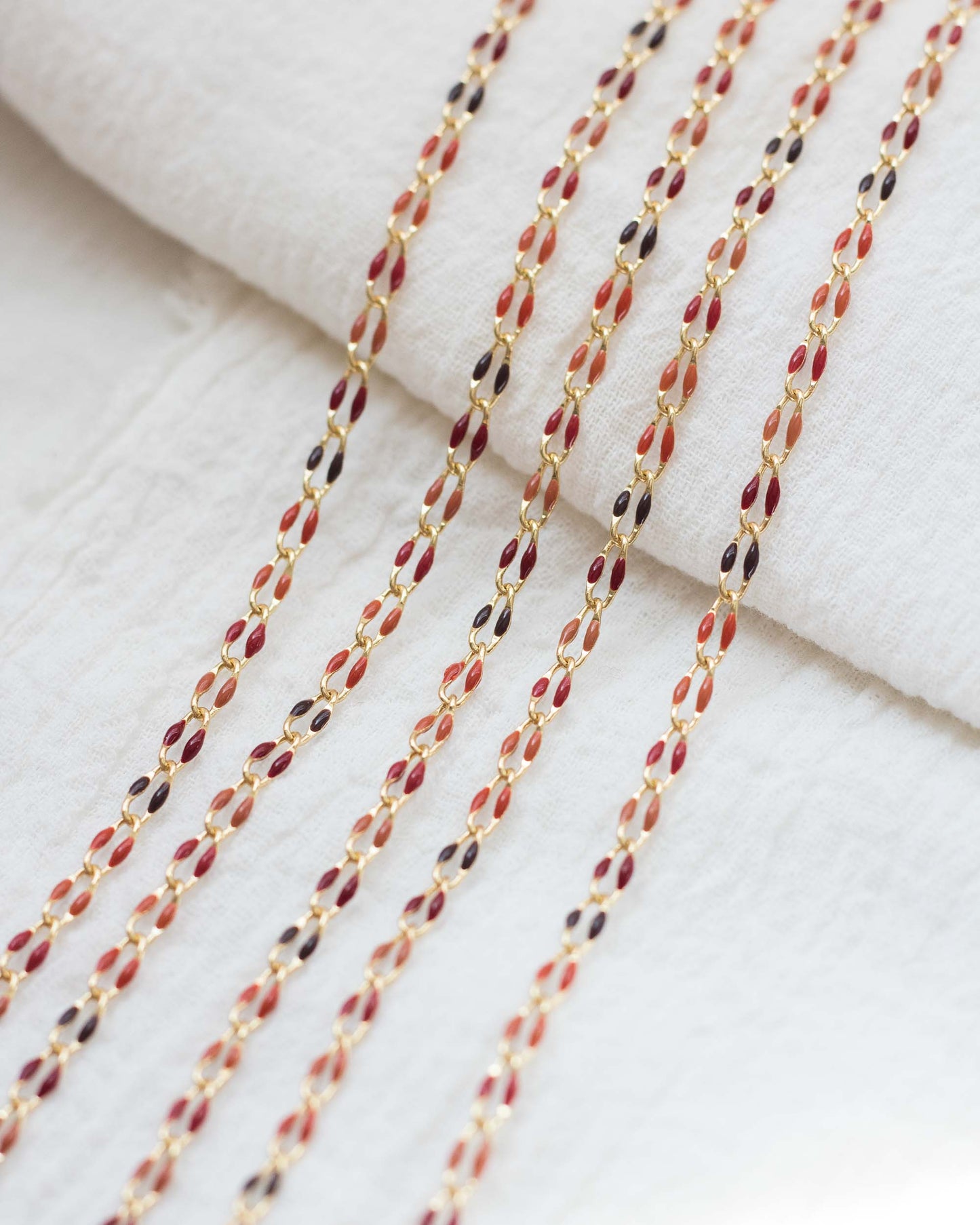 Autumn Multi Color Enamel Chain, GP114
