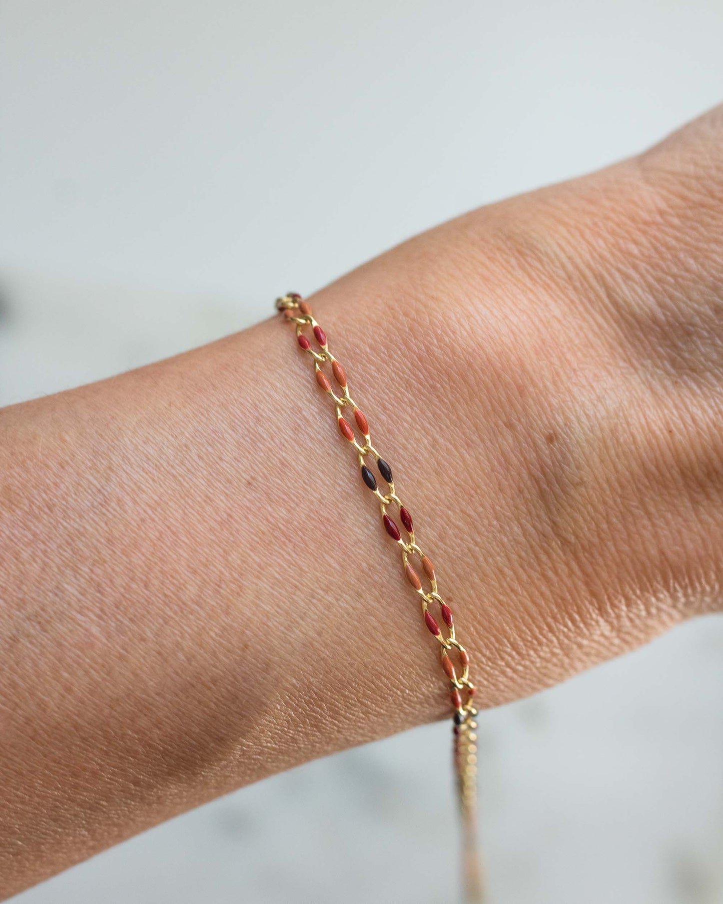 Autumn Multi Color Enamel Chain, GP114