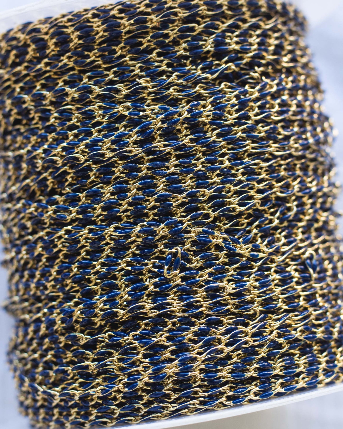 Navy Blue Enamel Chain, GP123