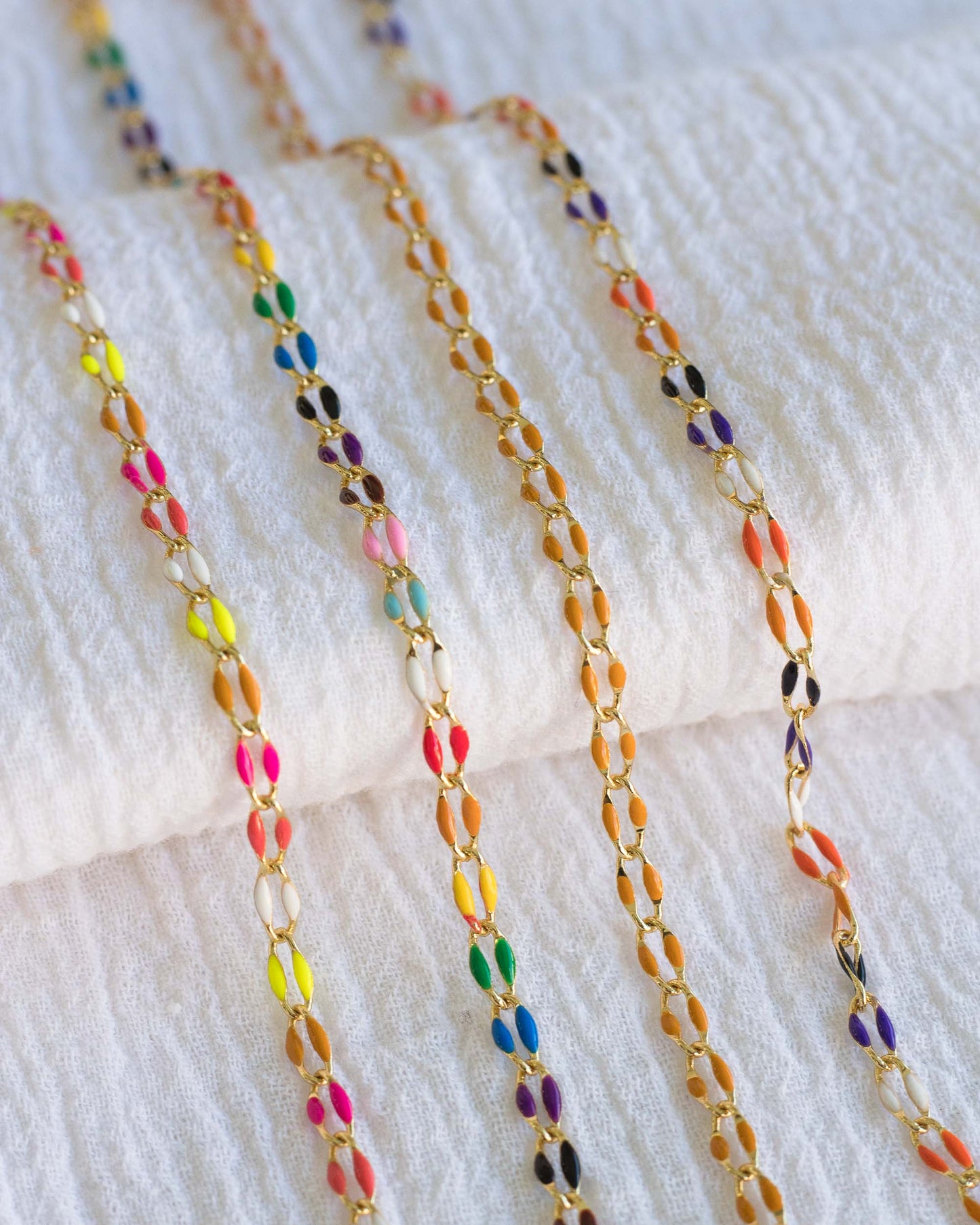 Mustard Yellow Enamel Chain, GP126