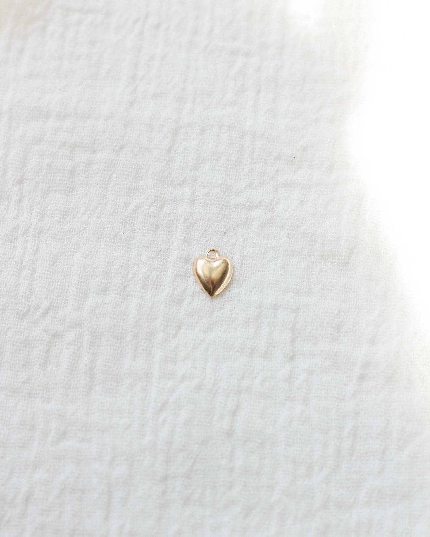 8mm Domed Heart Charm, CH42