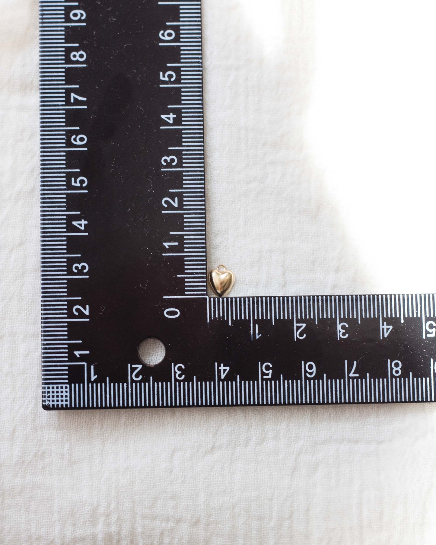 8mm Domed Heart Charm, CH42