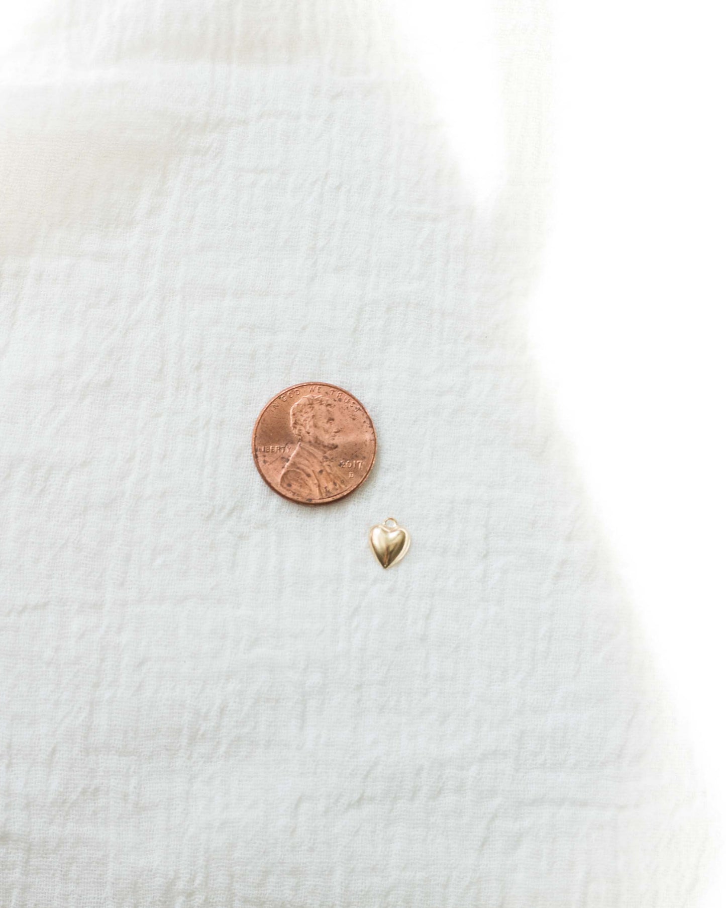 8mm Domed Heart Charm, CH42