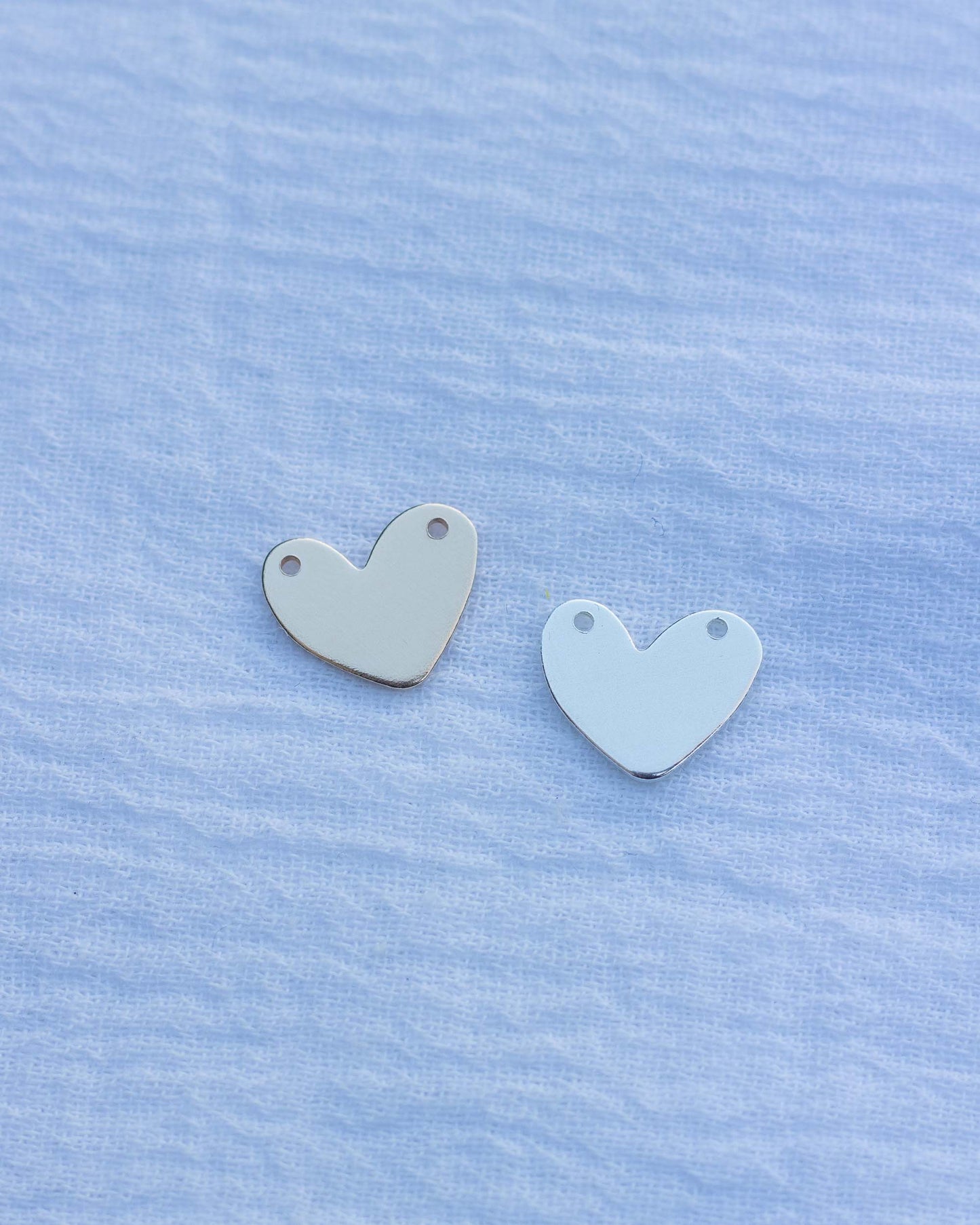 11x13mm Heart Blank with Two Upper Holes, B27