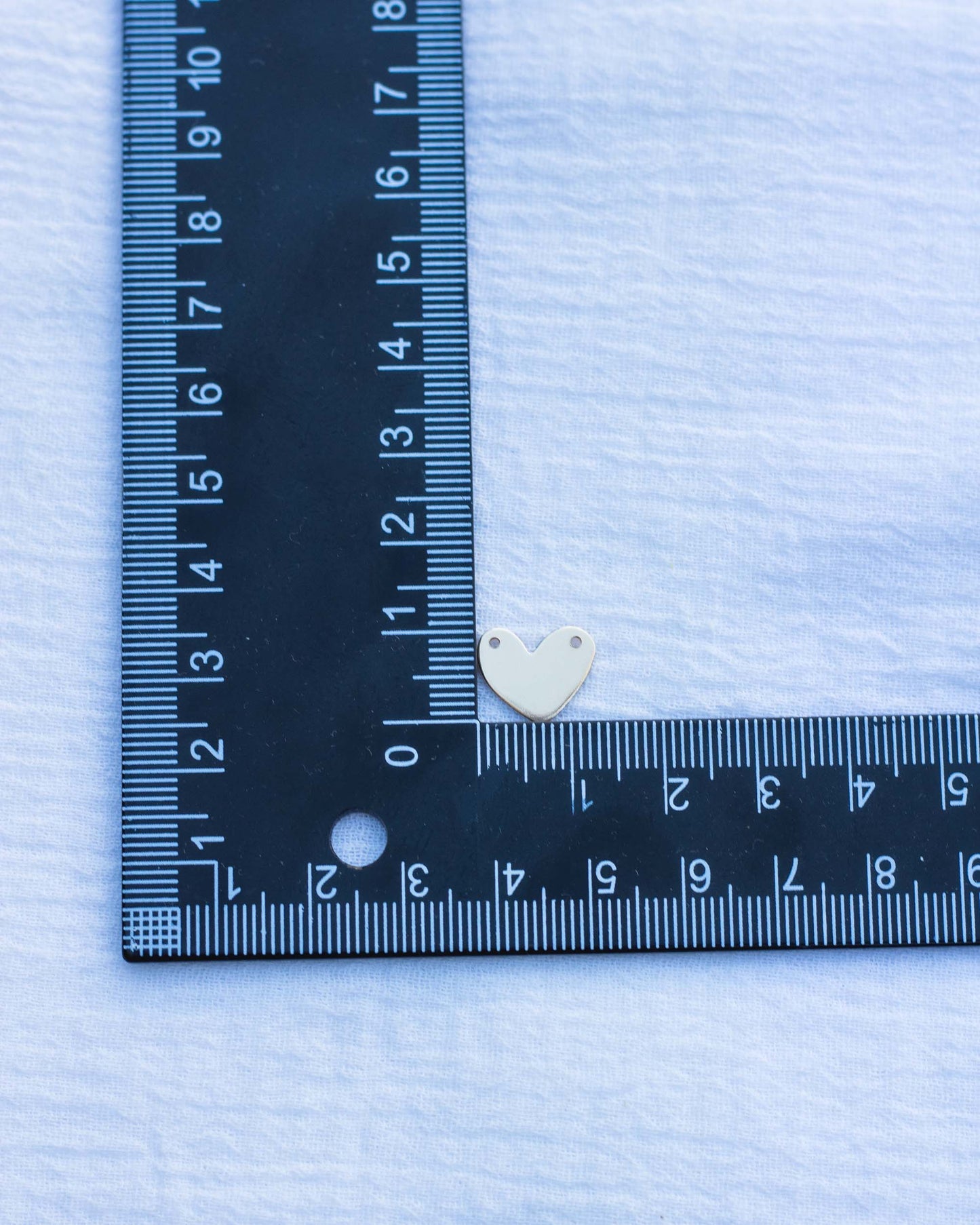 11x13mm Heart Blank with Two Upper Holes, B27