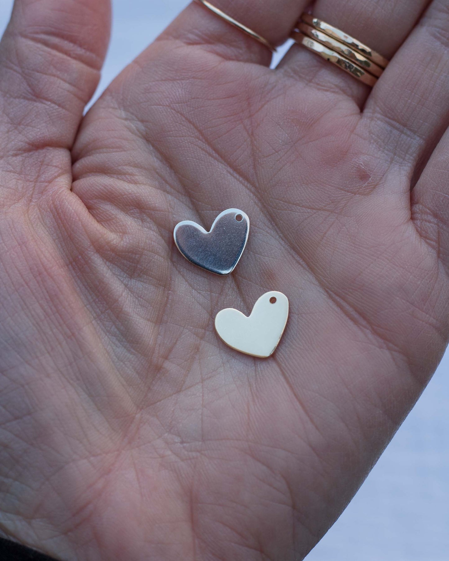11x13mm Heart Blank with One Hole, B28