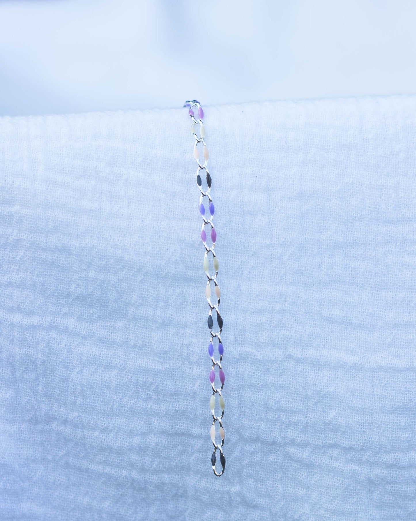 Lavender Multi Color Enamel Chain, SP102