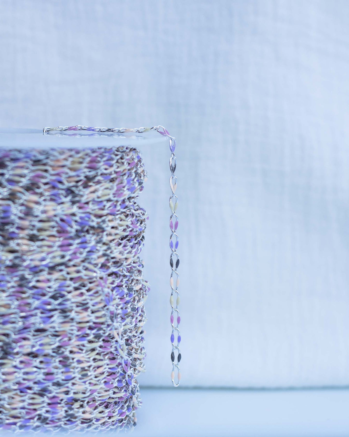 Lavender Multi Color Enamel Chain, SP102