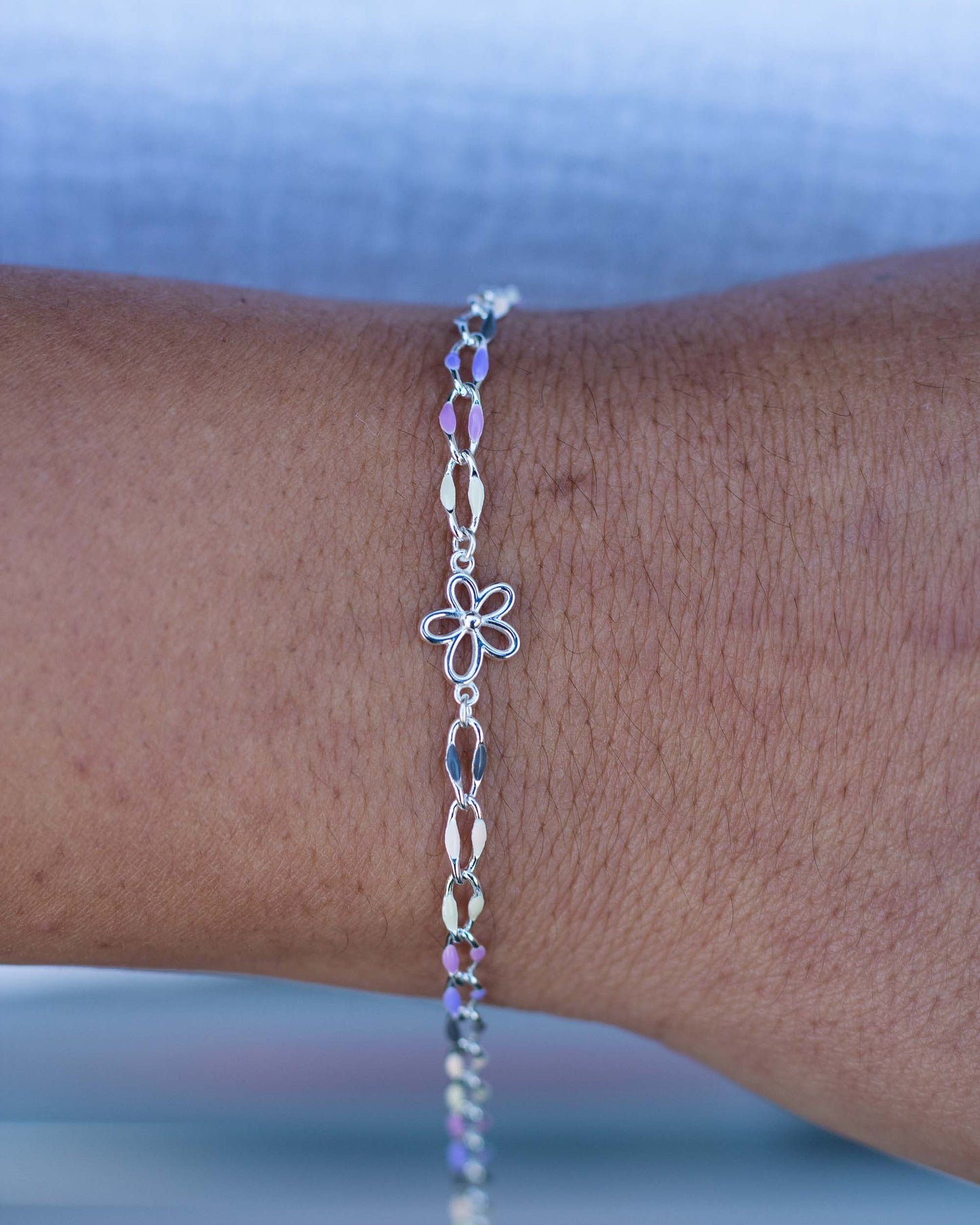 Lavender Multi Color Enamel Chain, SP102