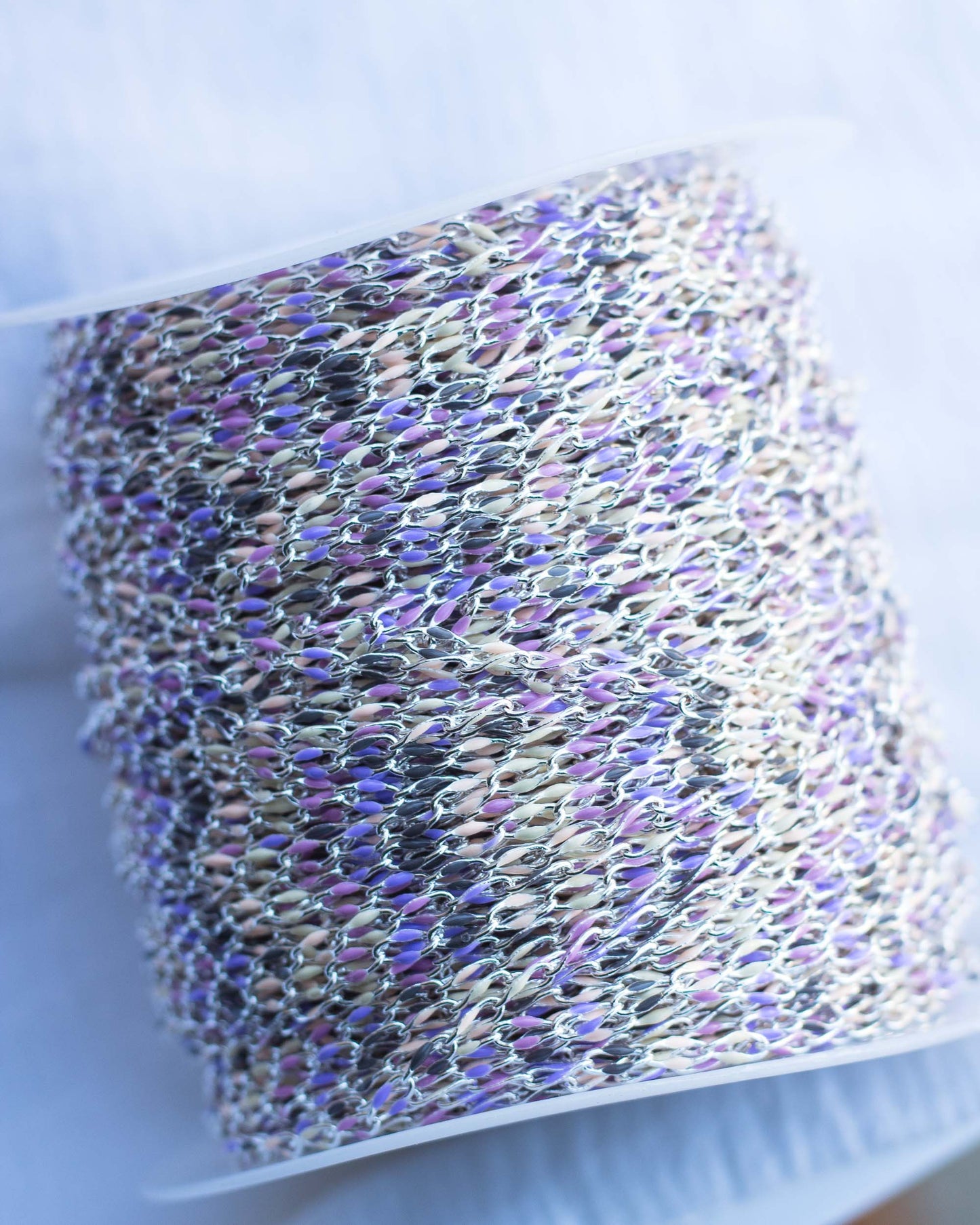Lavender Multi Color Enamel Chain, SP102