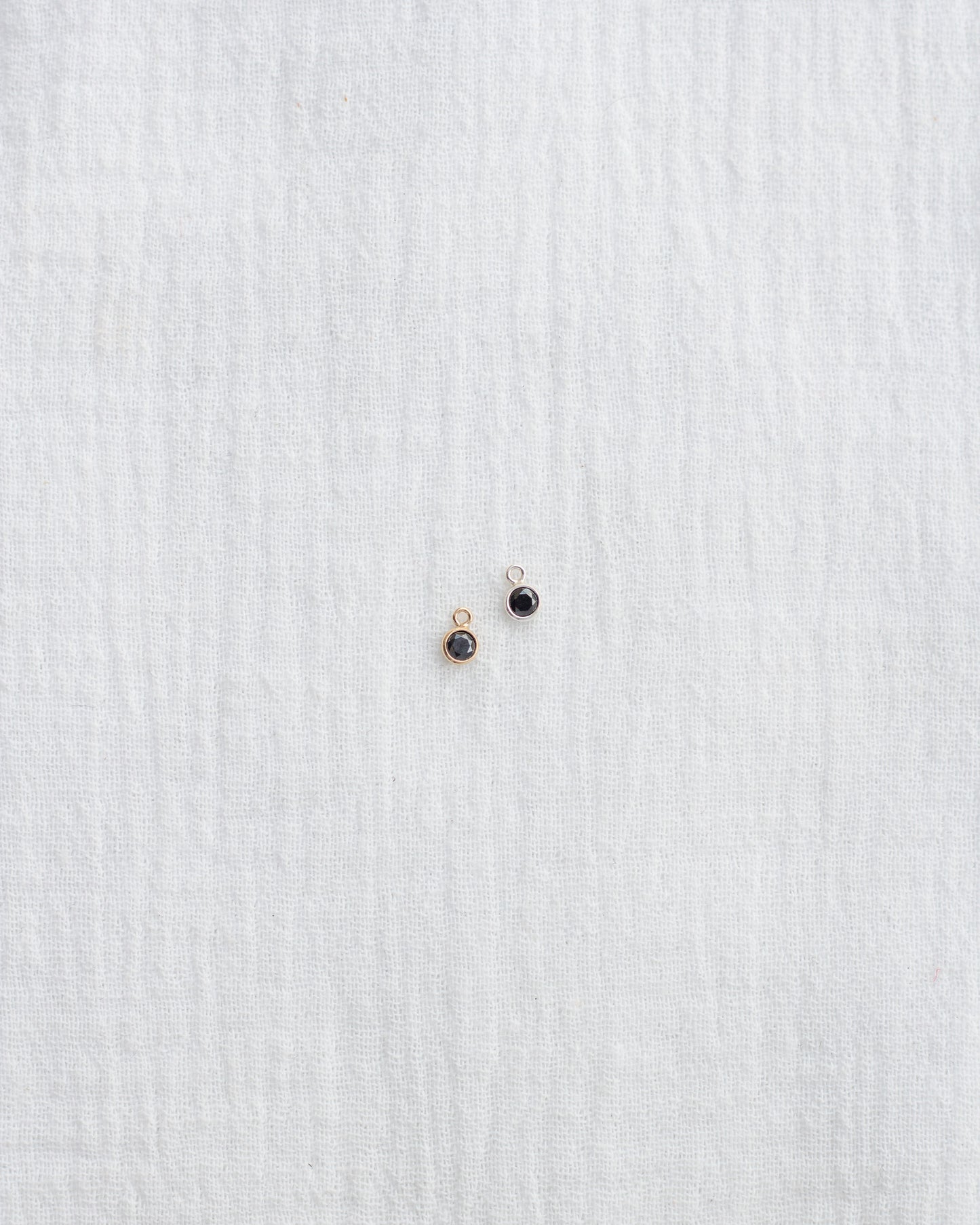3mm Black CZ Charm, CH92