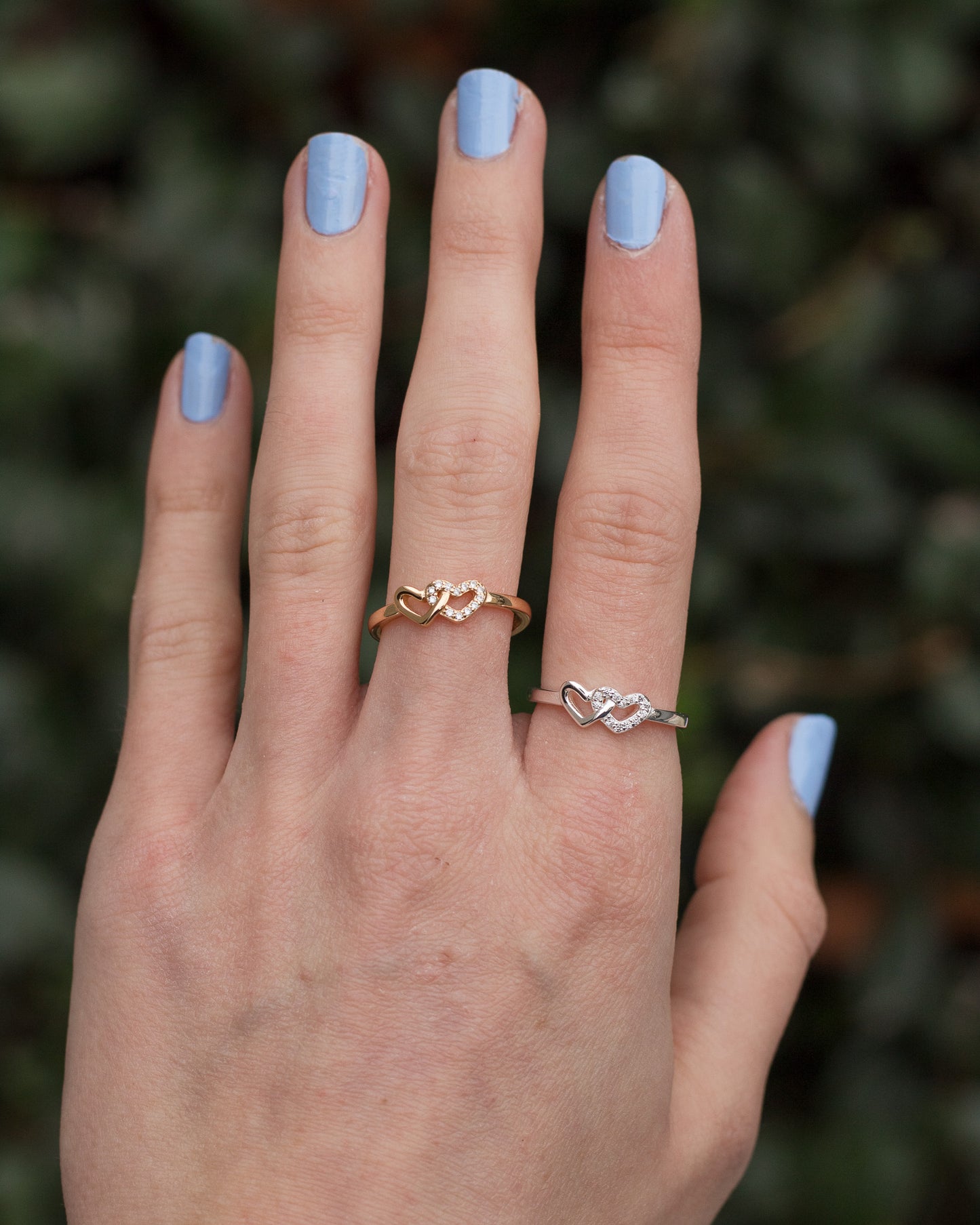 Linked Hearts With Cubic Zirconia Ring, R35