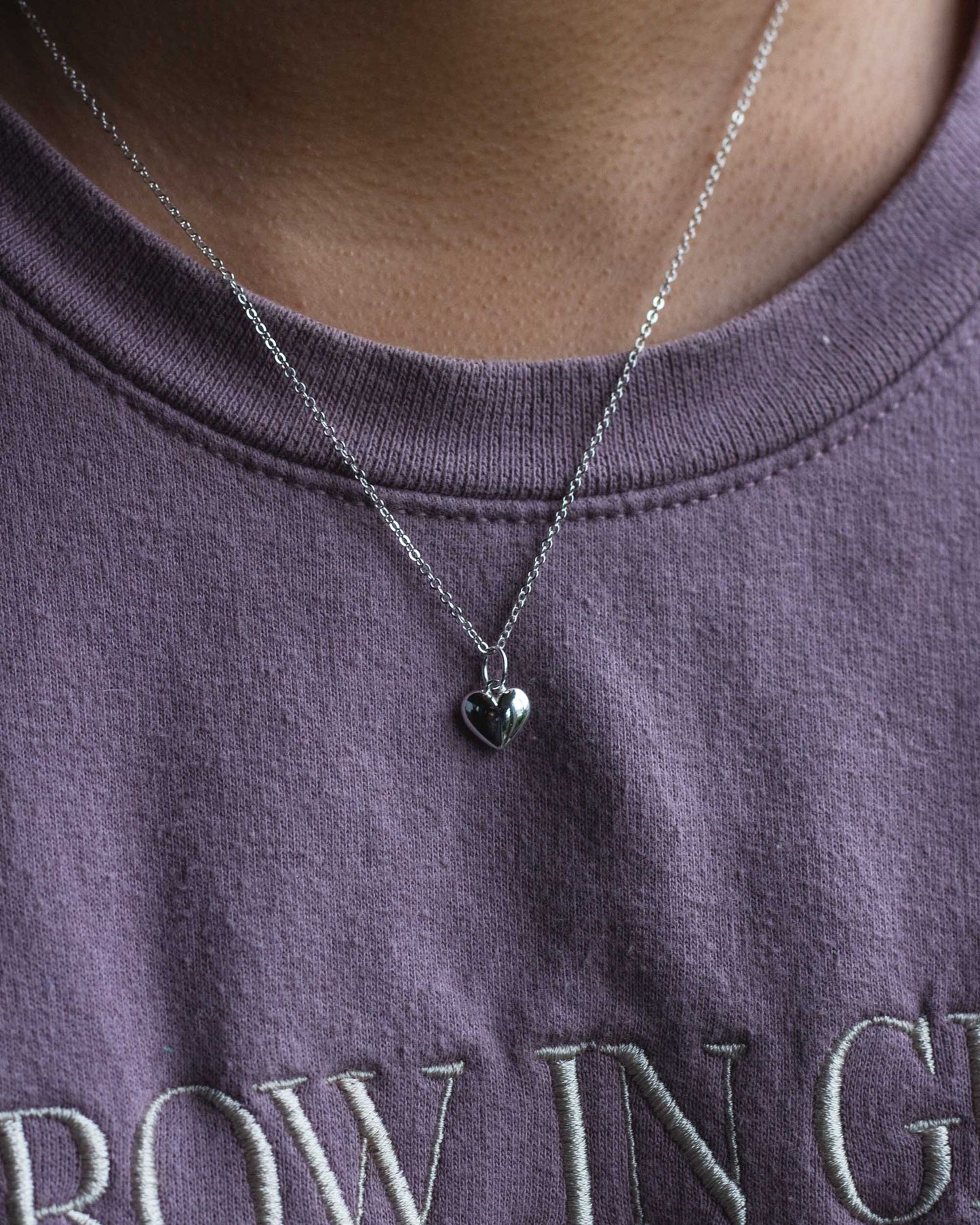Domed Puff Heart Charm, CH98