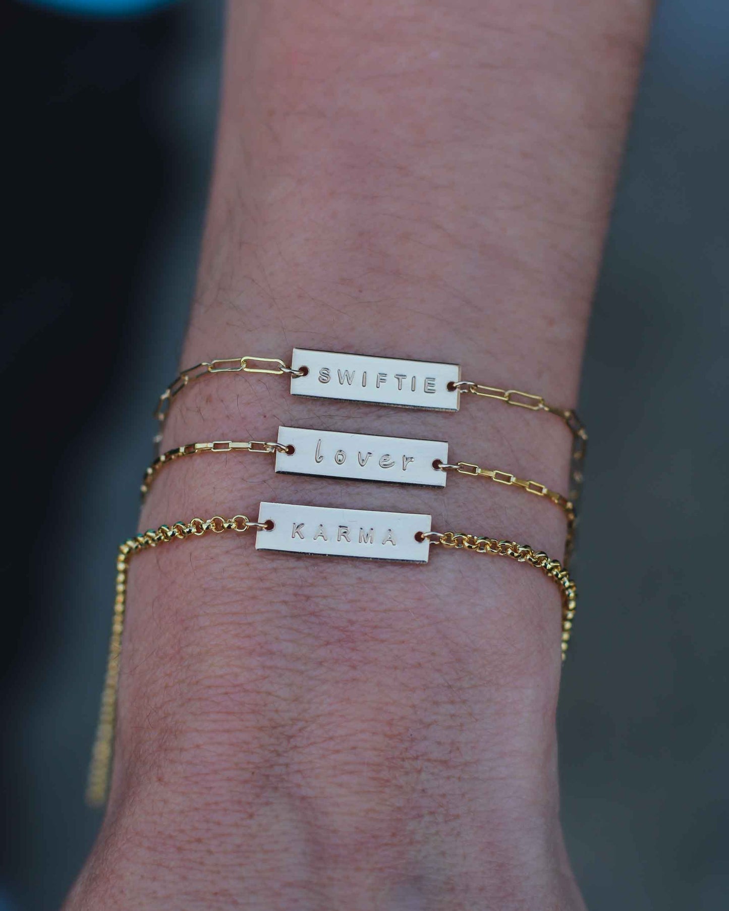 Swiftie Hand Stamped Bar, CN143