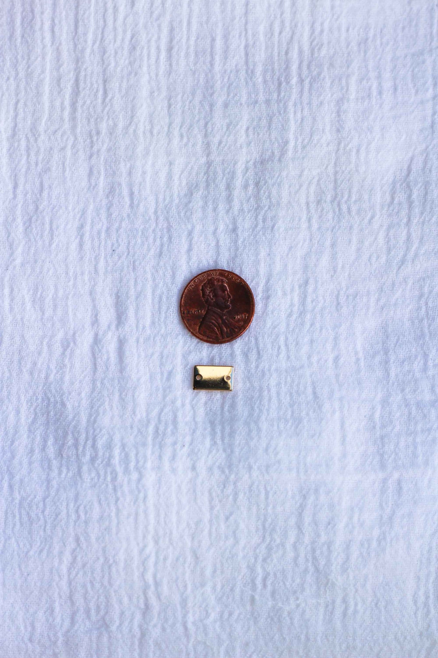 10x6mm Mini Rectangle Blank with Two Holes, B24