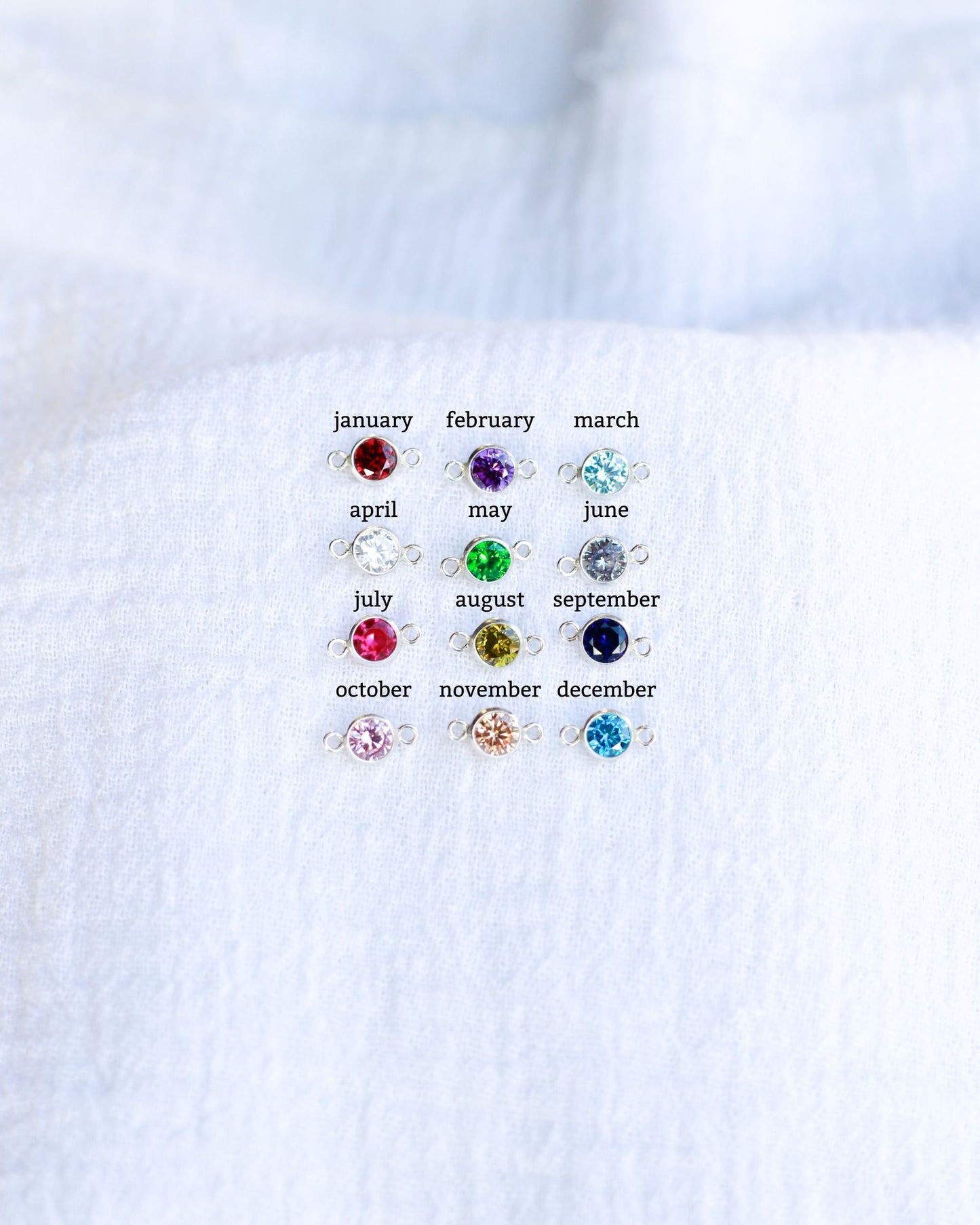 4mm Birthstone Connector, CN04