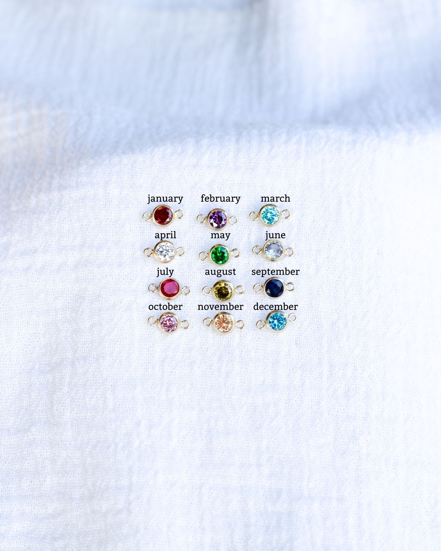 4mm Birthstone Connector, CN04