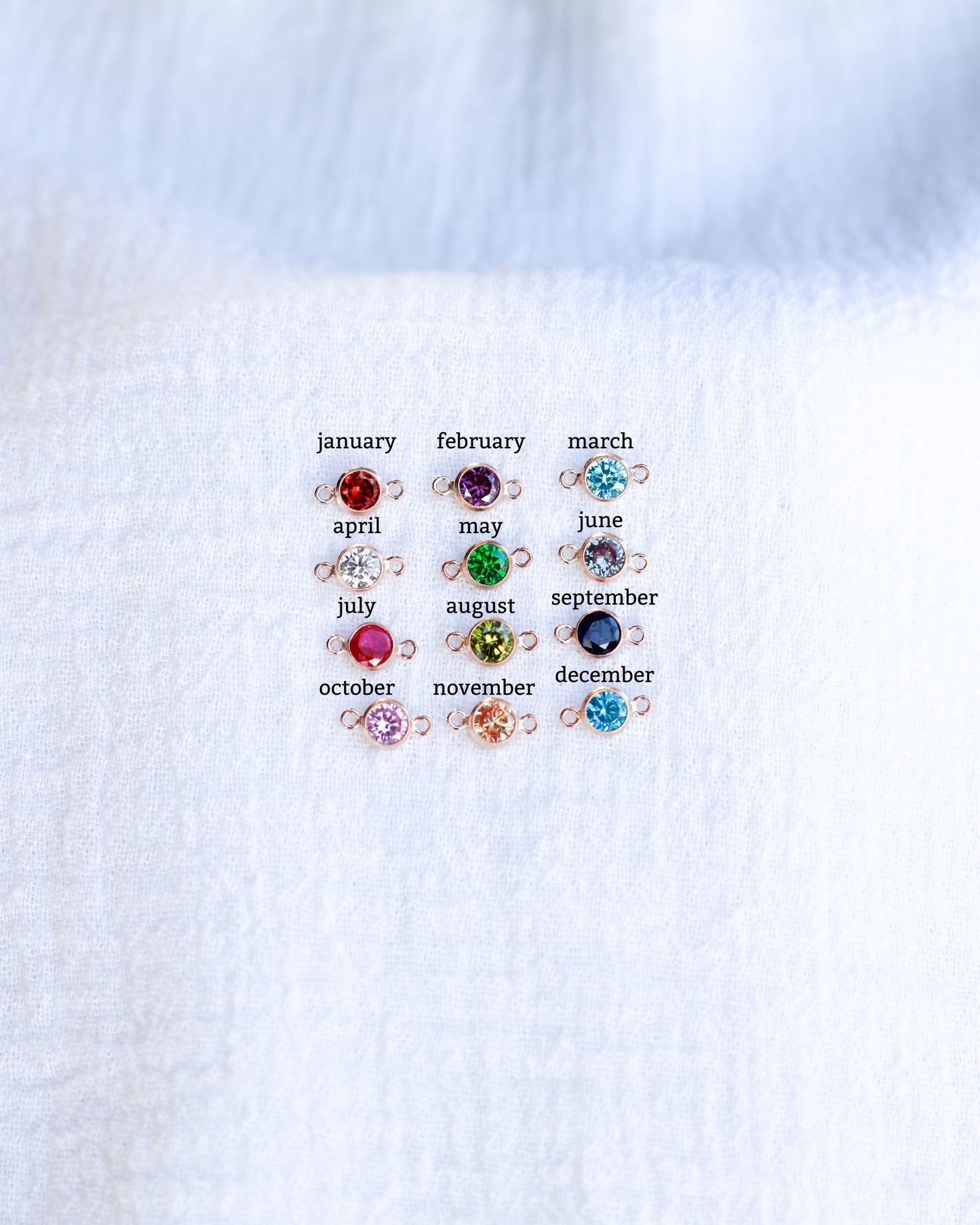 4mm Birthstone Connector, CN04