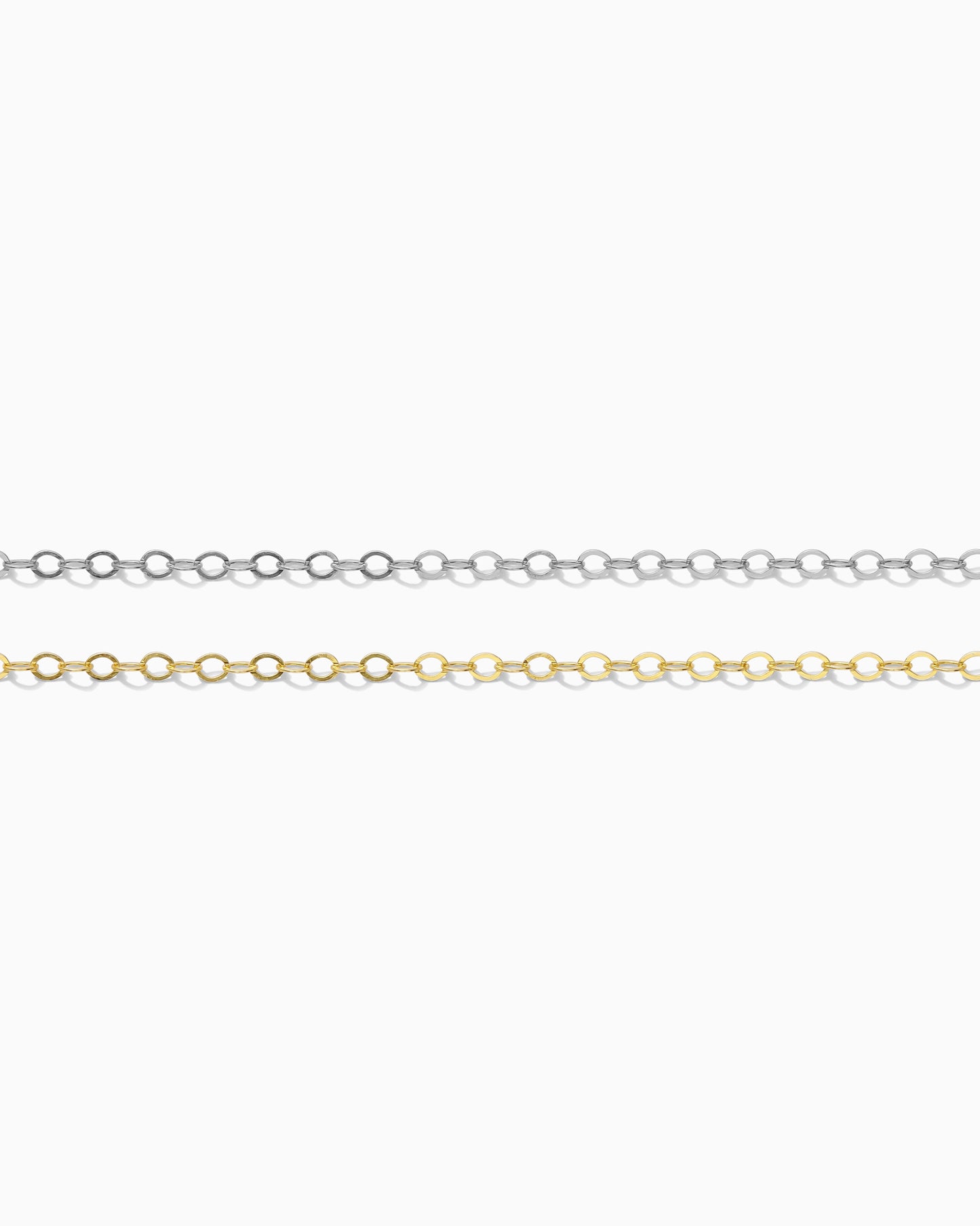 1.8mm Flat Paperclip Chain, G43, S43