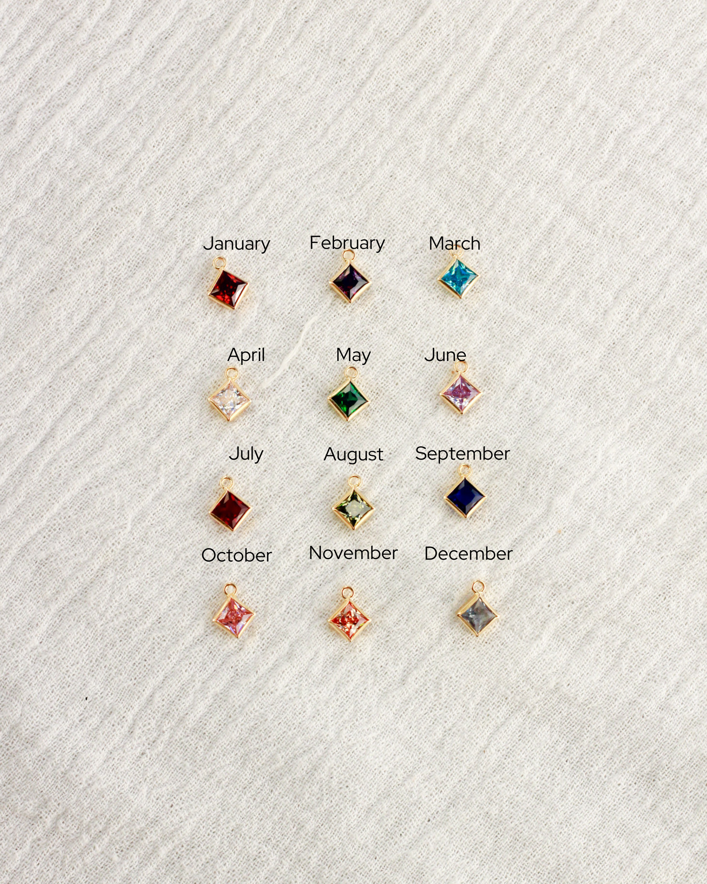 4mm Diamond Birthstone Charm, CH253