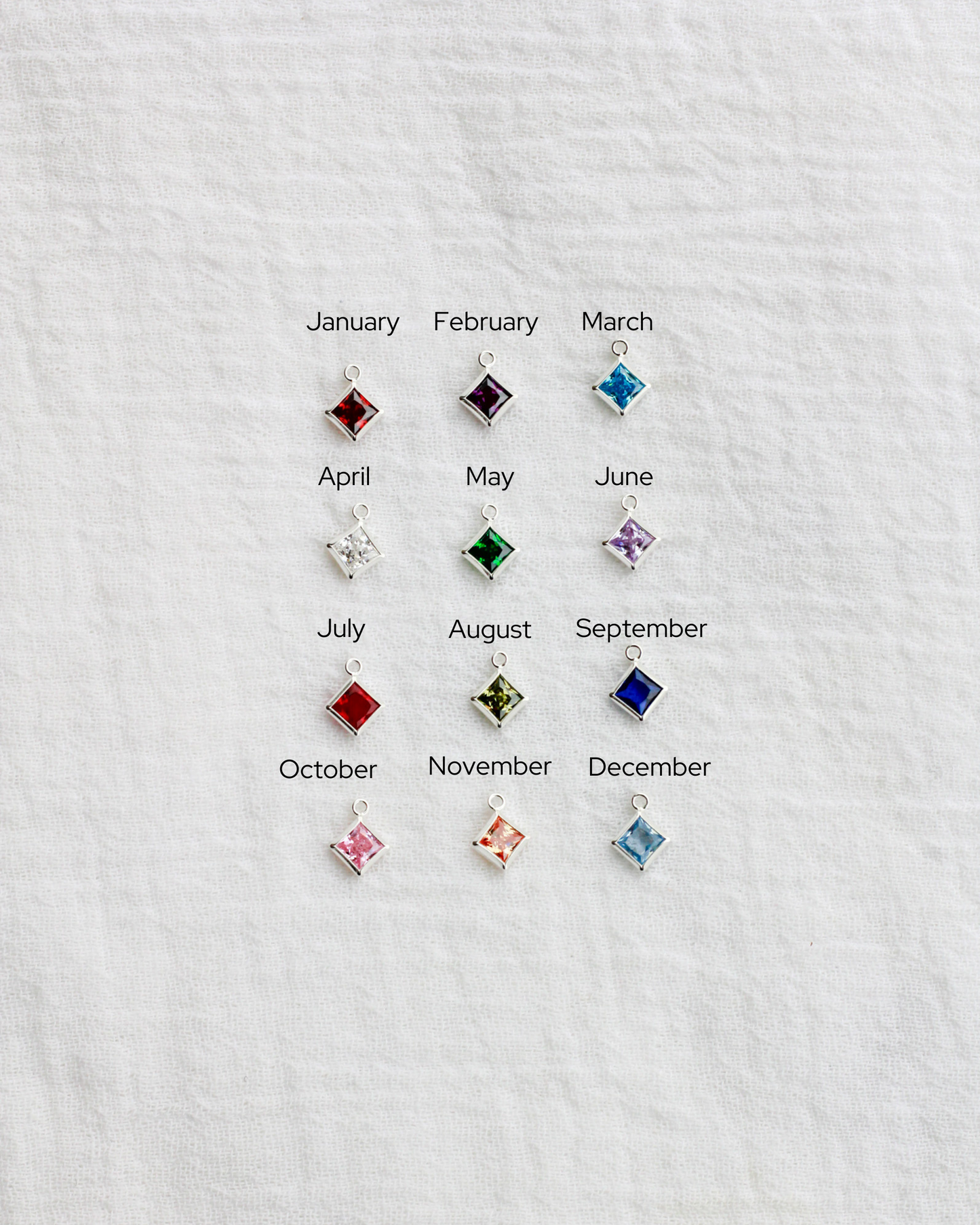 4mm Diamond Birthstone Charm, CH253