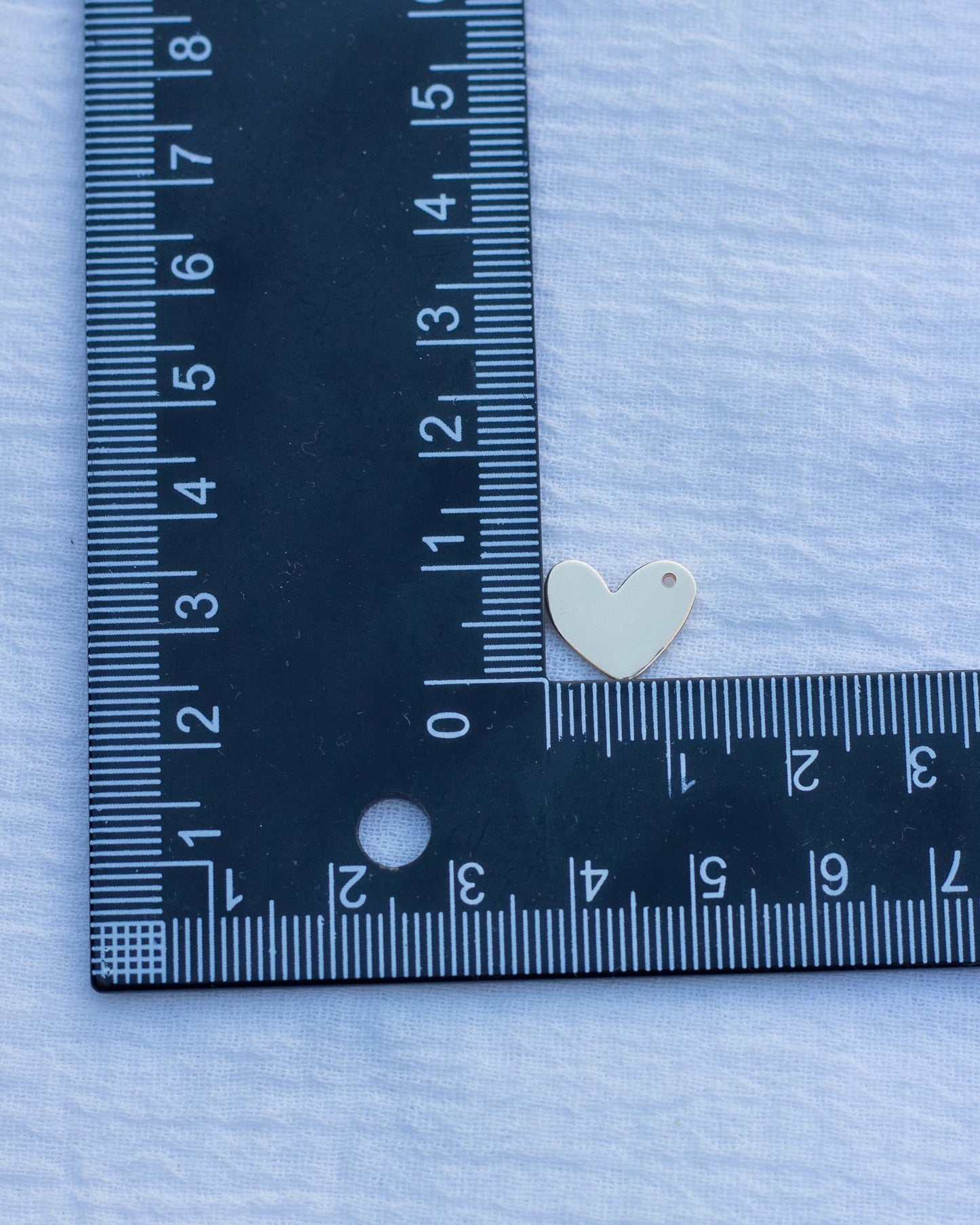 11x13mm Heart Blank with One Hole, B28