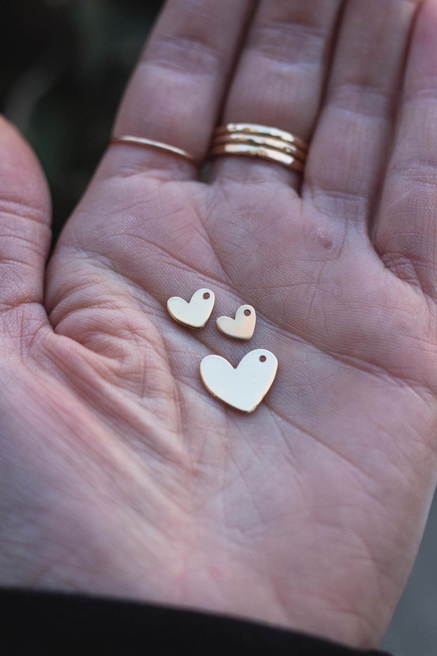 11x13mm Heart Blank with One Hole, B28