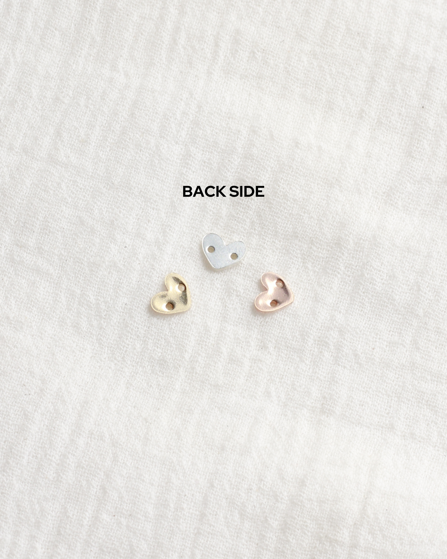 Blank Heart Connector w/ Two Holes 6x7mm, B89