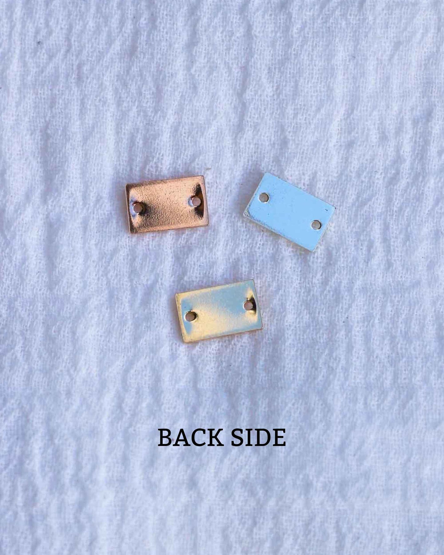 10x6mm Mini Rectangle Blank with Two Holes, B24