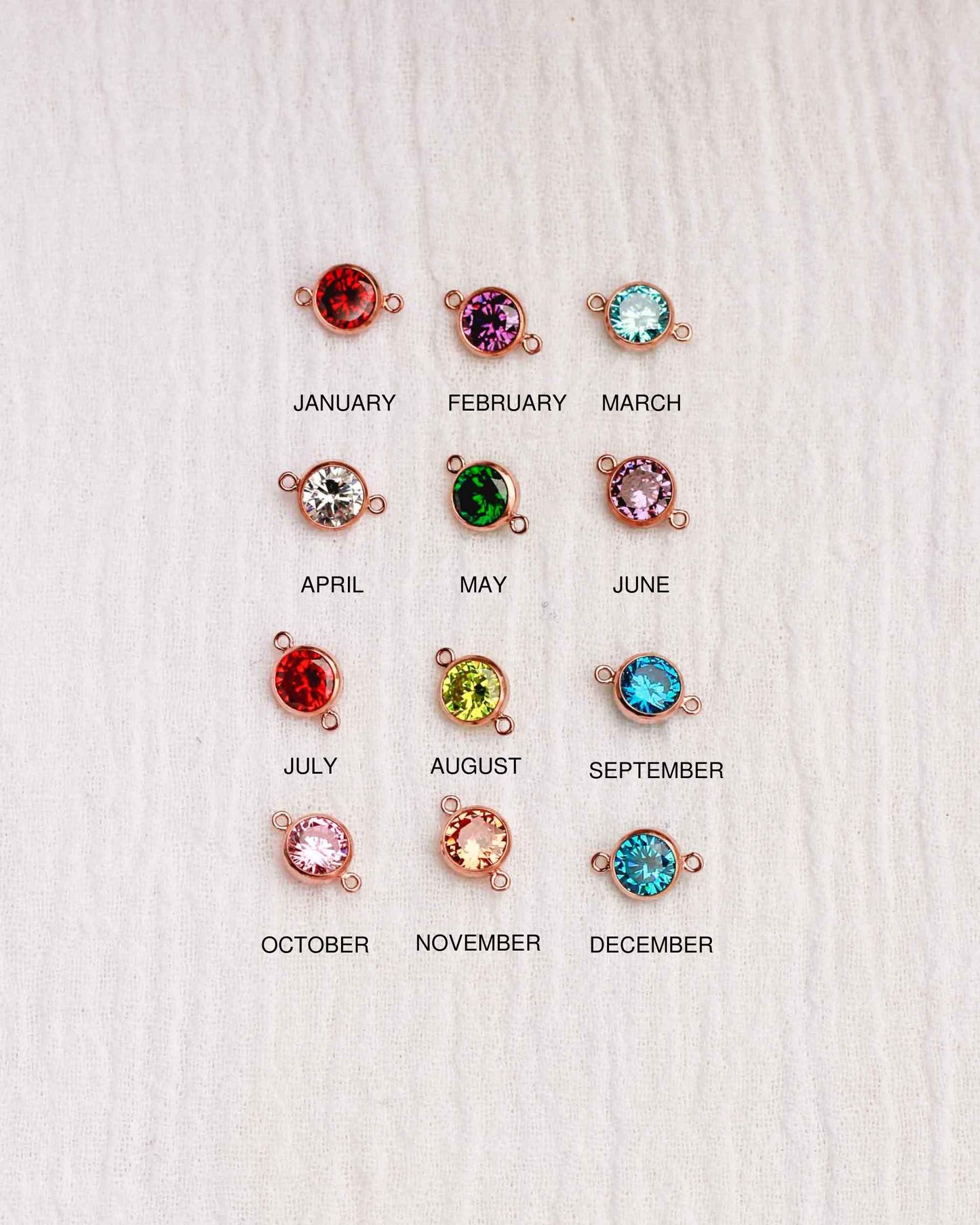 6mm Birthstone Connector, CN195