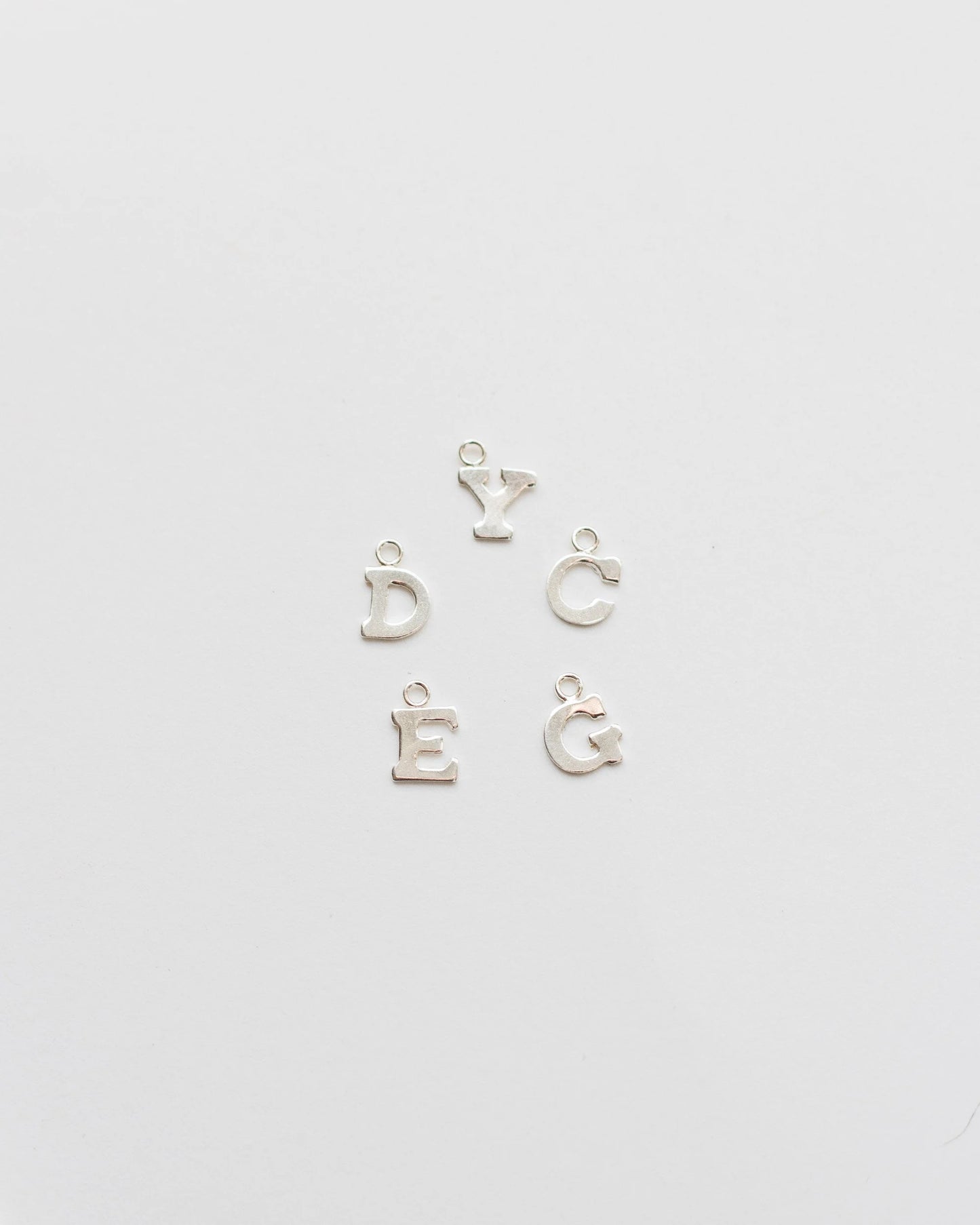 5mm Sterling Silver Letter Charm, CH4