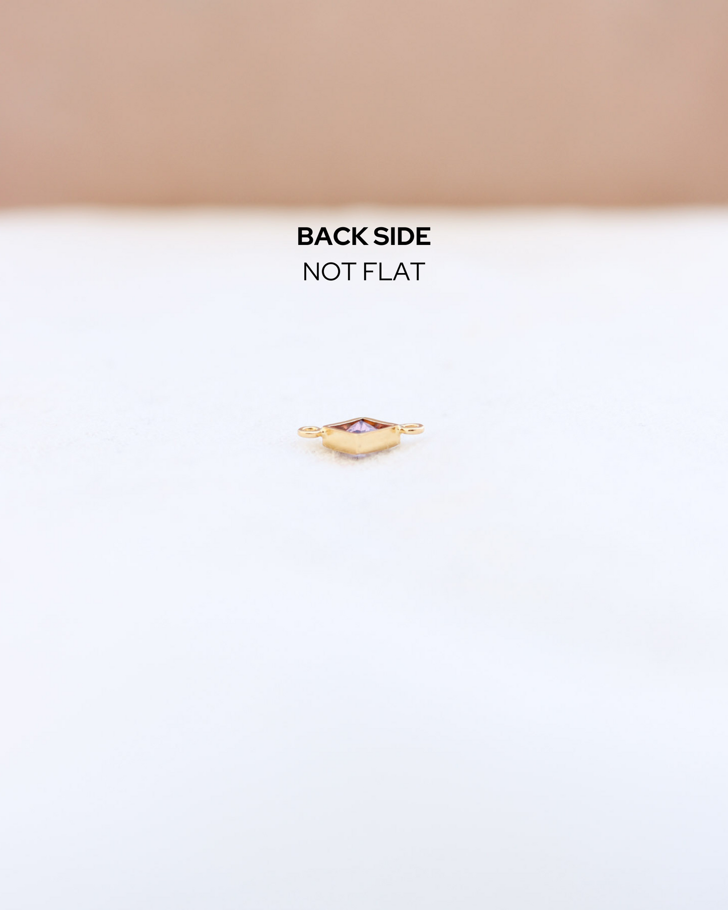 4mm CZ Diamond Shaped Birthstone Connector, CN308