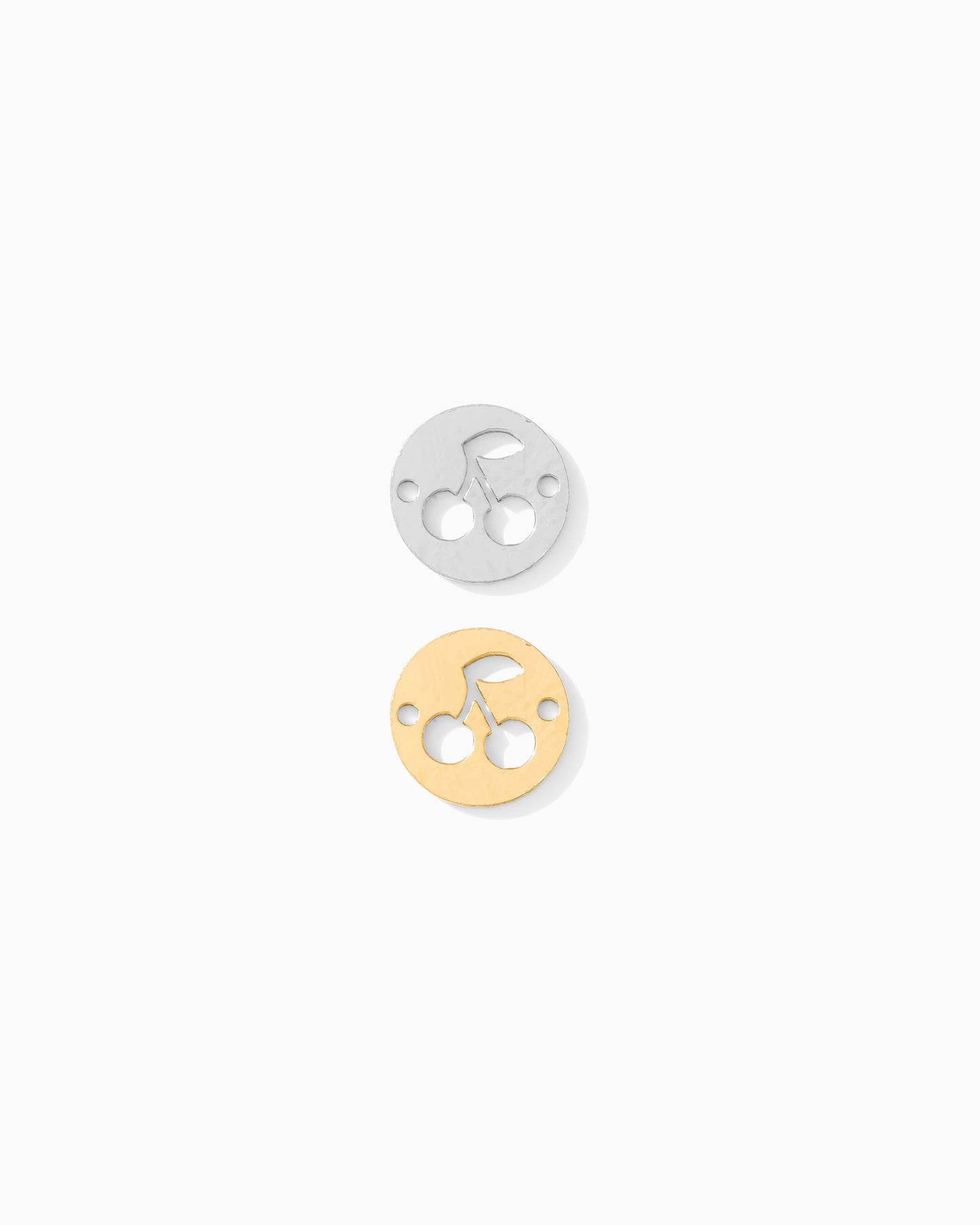 Cherry Round Connector Charm, CN356